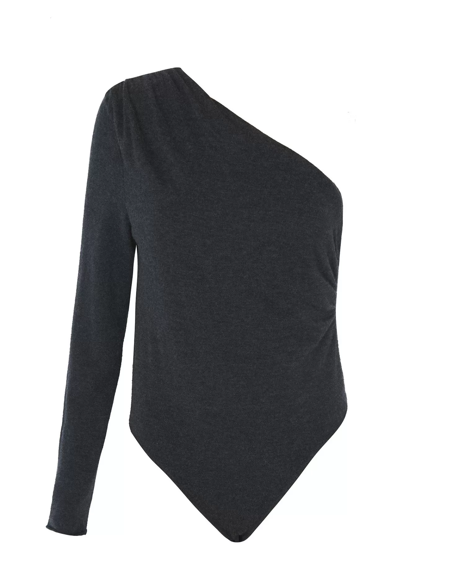 Kujten Body>Asymmetric Cashmere Body, 1-Thread Gris Anthracite