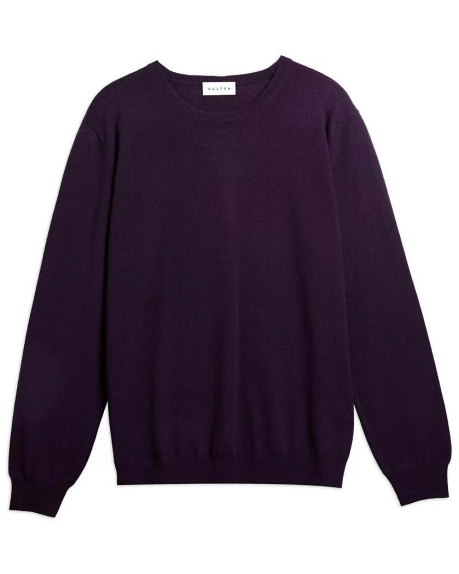 Kujten Sweaters & Sweatshirts>Basic Long Sleeves Cashmere Sweater Prune Chine