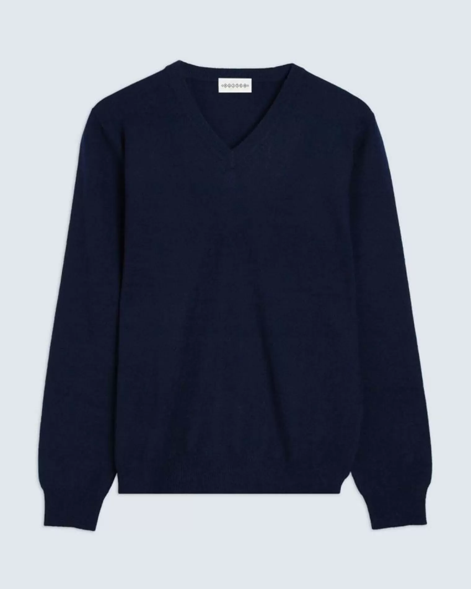 Kujten Sweaters & Sweatshirts>Basic Long Sleeves Cashmere Sweater Bleu Marine