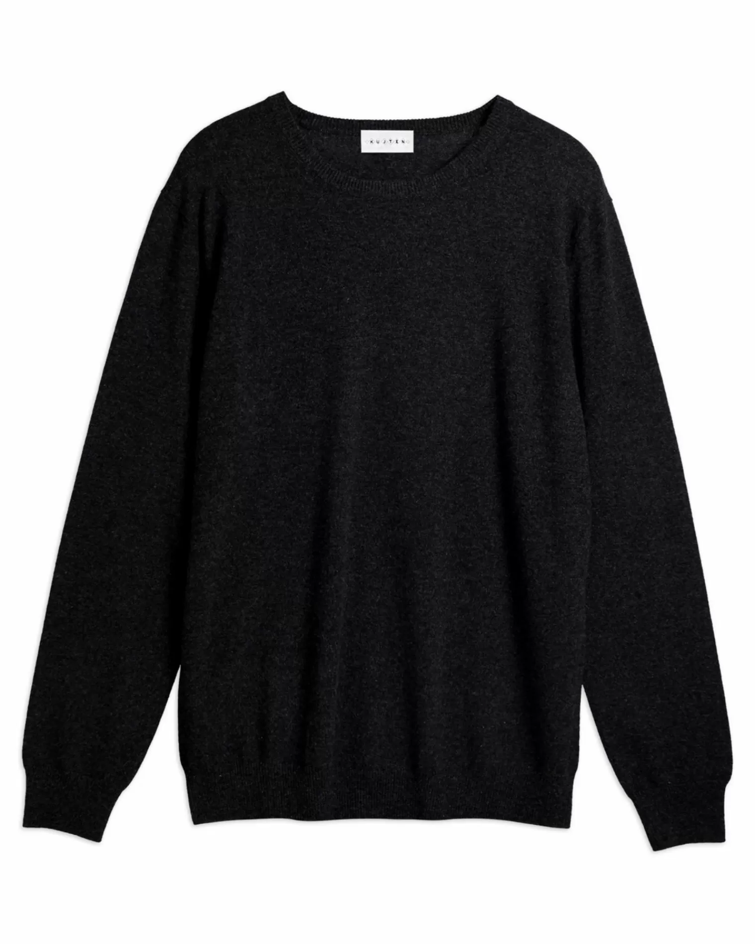 Kujten Sweaters & Sweatshirts>Basic Man Round Neck Cashmere Sweater Gris Anthracite