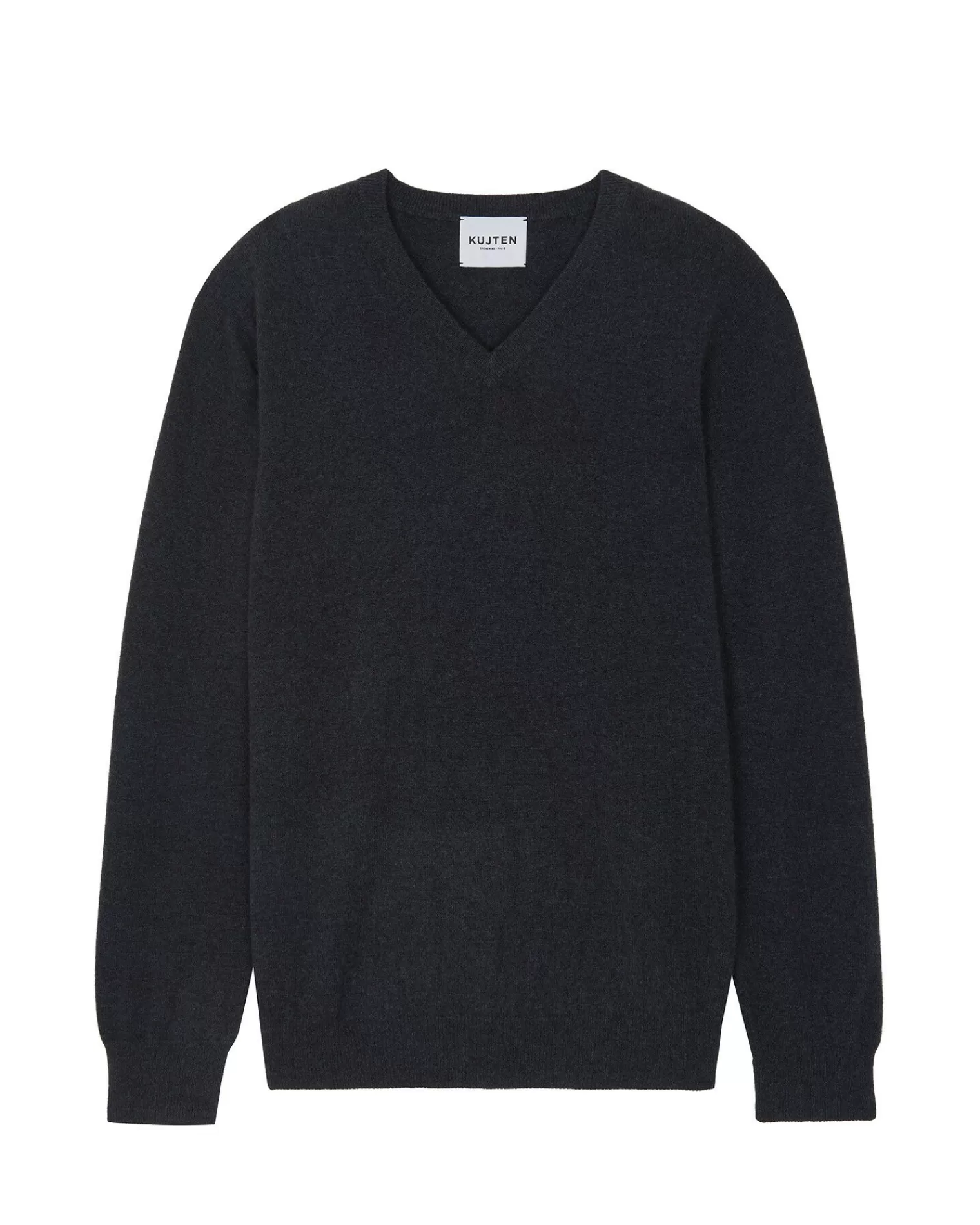 Kujten Sweaters & Sweatshirts>Basic Man V-Neck Cashmere Sweater Ocean