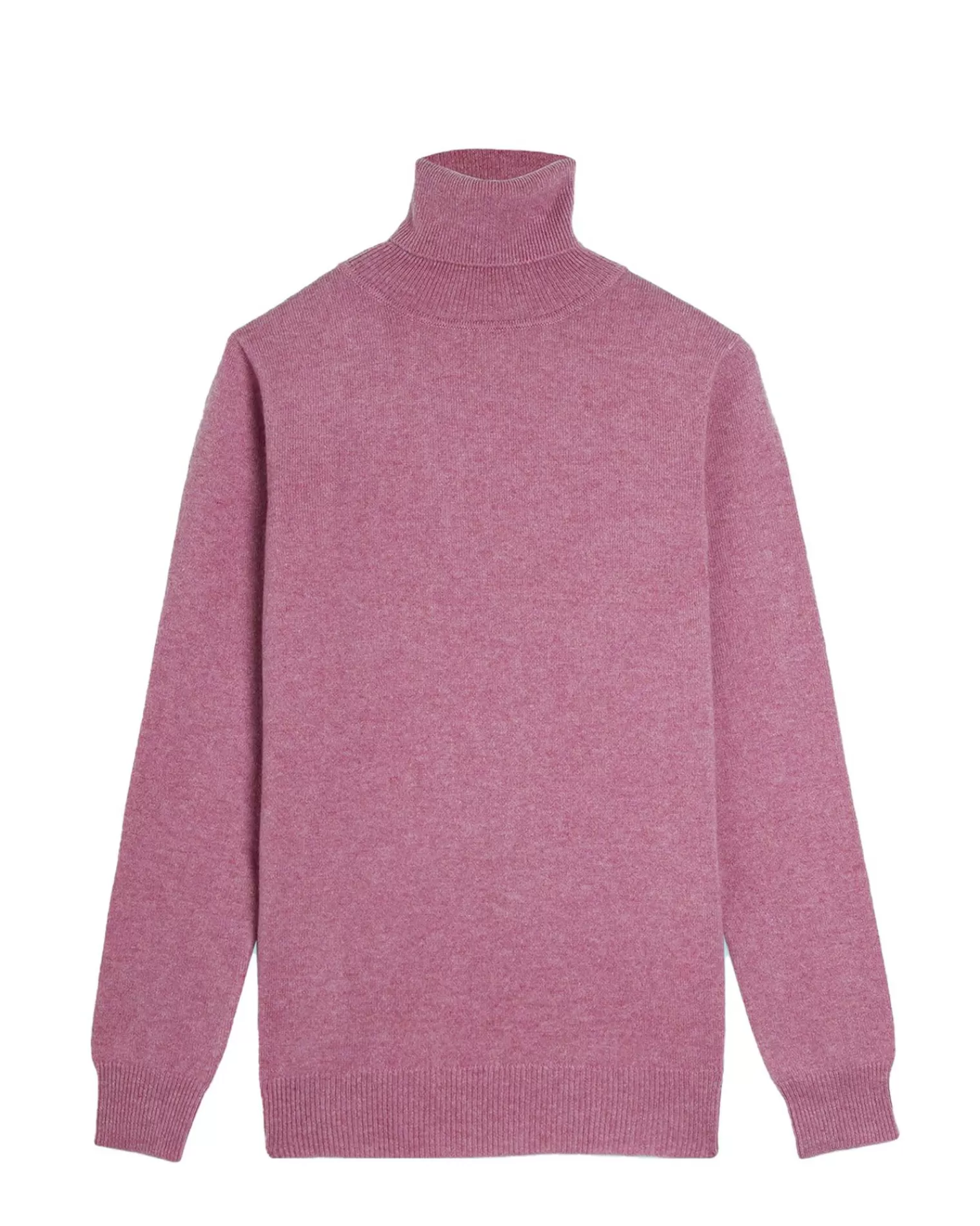 Kujten Sweaters & Sweatshirts>Basic Turtleneck 100% Cashmere Sweater Rose