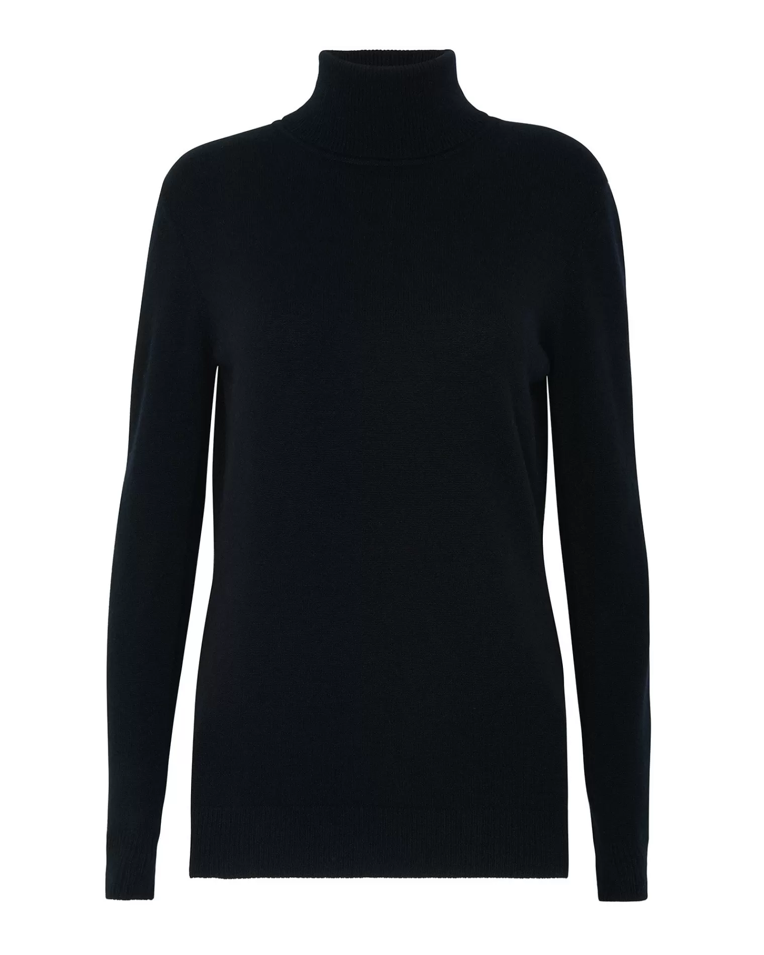 Kujten Sweaters & Sweatshirts>Basic Turtleneck 100% Cashmere Sweater, 2-Threads Noir