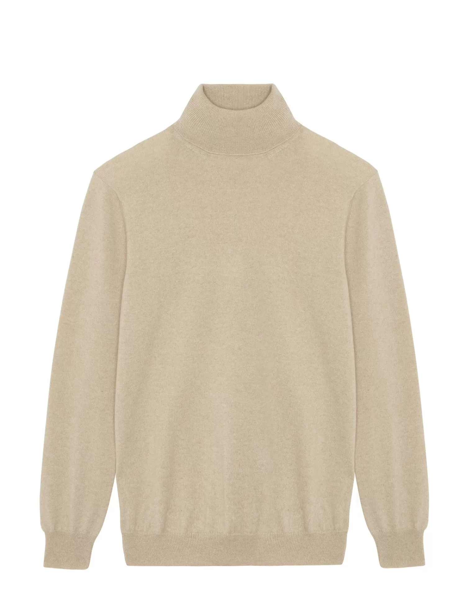 Kujten Sweaters & Sweatshirts>Basic Turtleneck Man Cashmere Sweater Organique