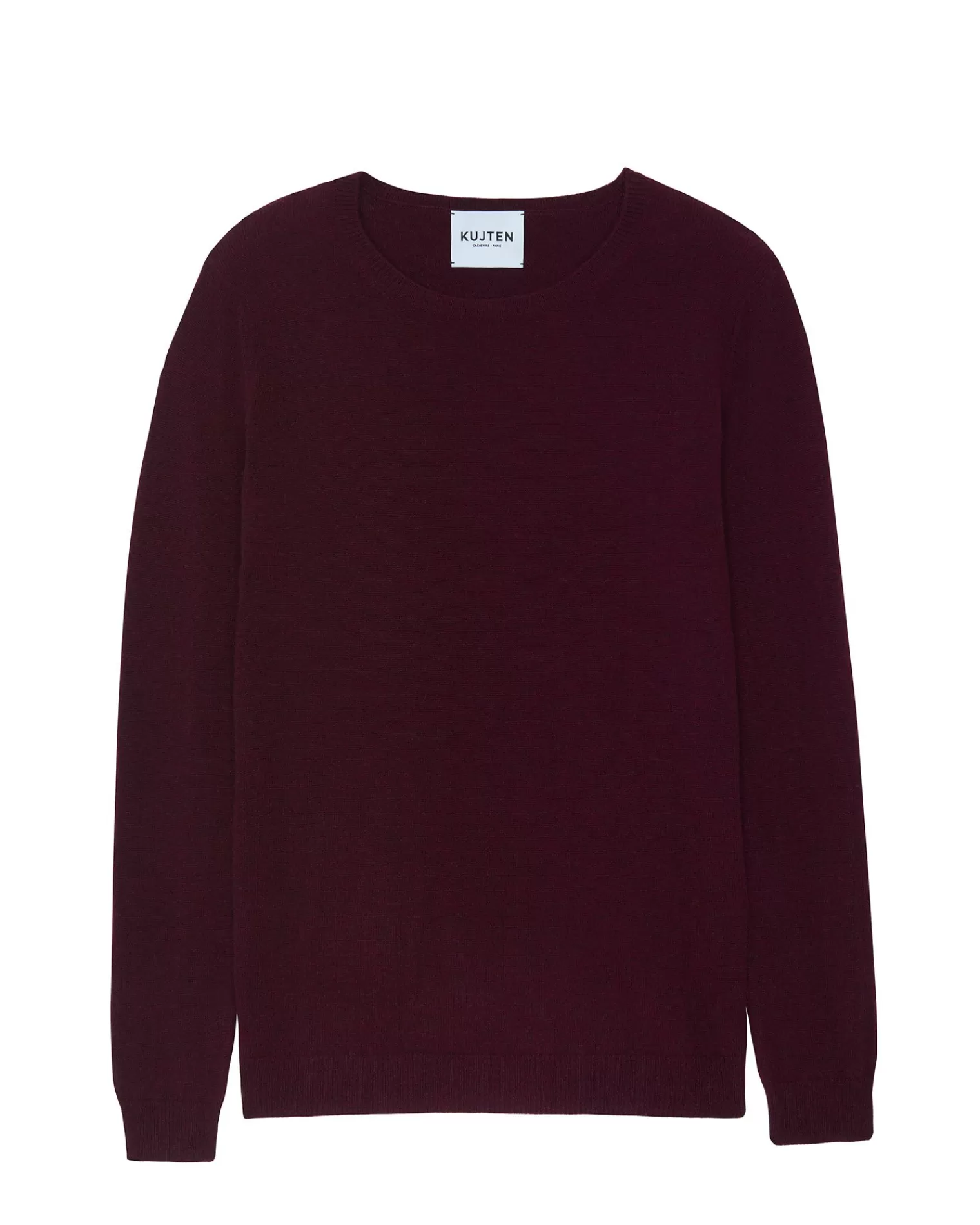 Kujten Sweaters & Sweatshirts>Basic Woman Round Neck Cashmere Sweater Bordeaux