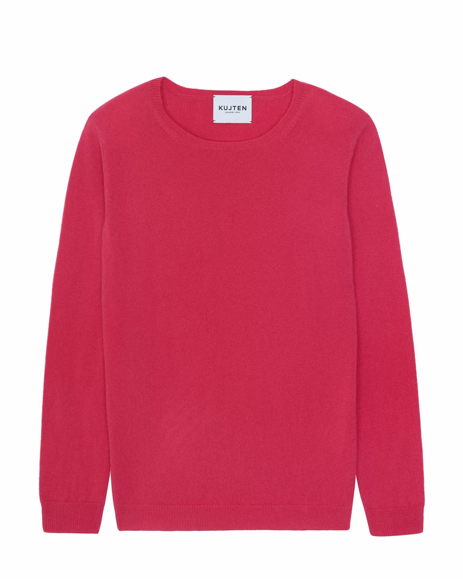 Kujten Sweaters & Sweatshirts>Basic Woman Round Neck Cashmere Sweater Fushia Clair