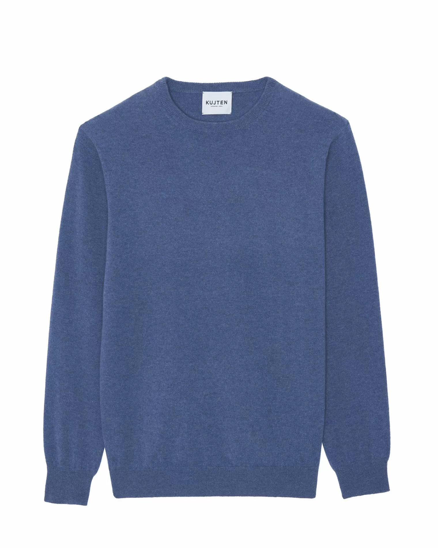 Kujten Sweaters & Sweatshirts>Basic Women Round Neck Cashmere Sweater Bleu Denim