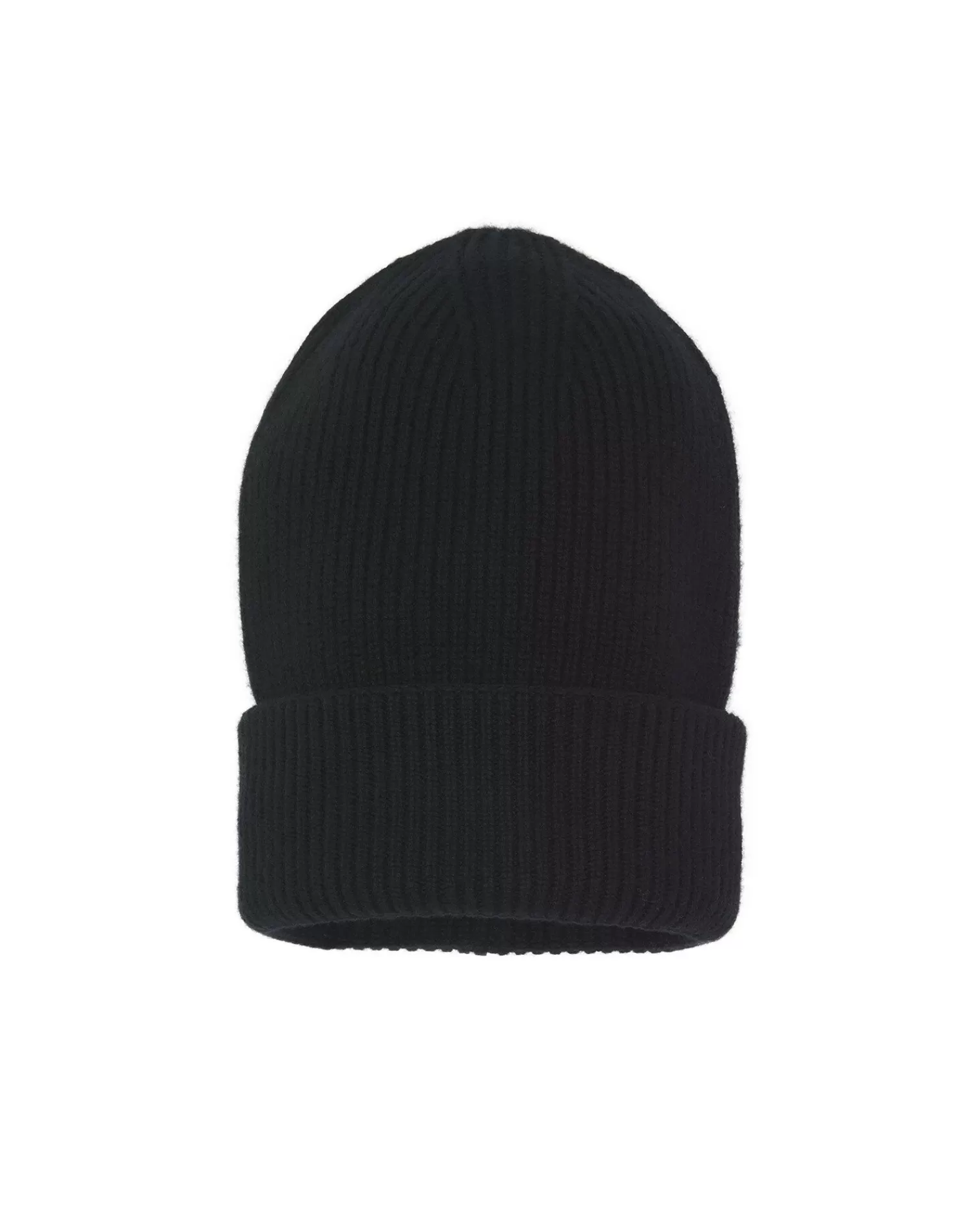 Kujten Hats & Headbands>Beanie With Cashmere Cuff Noir