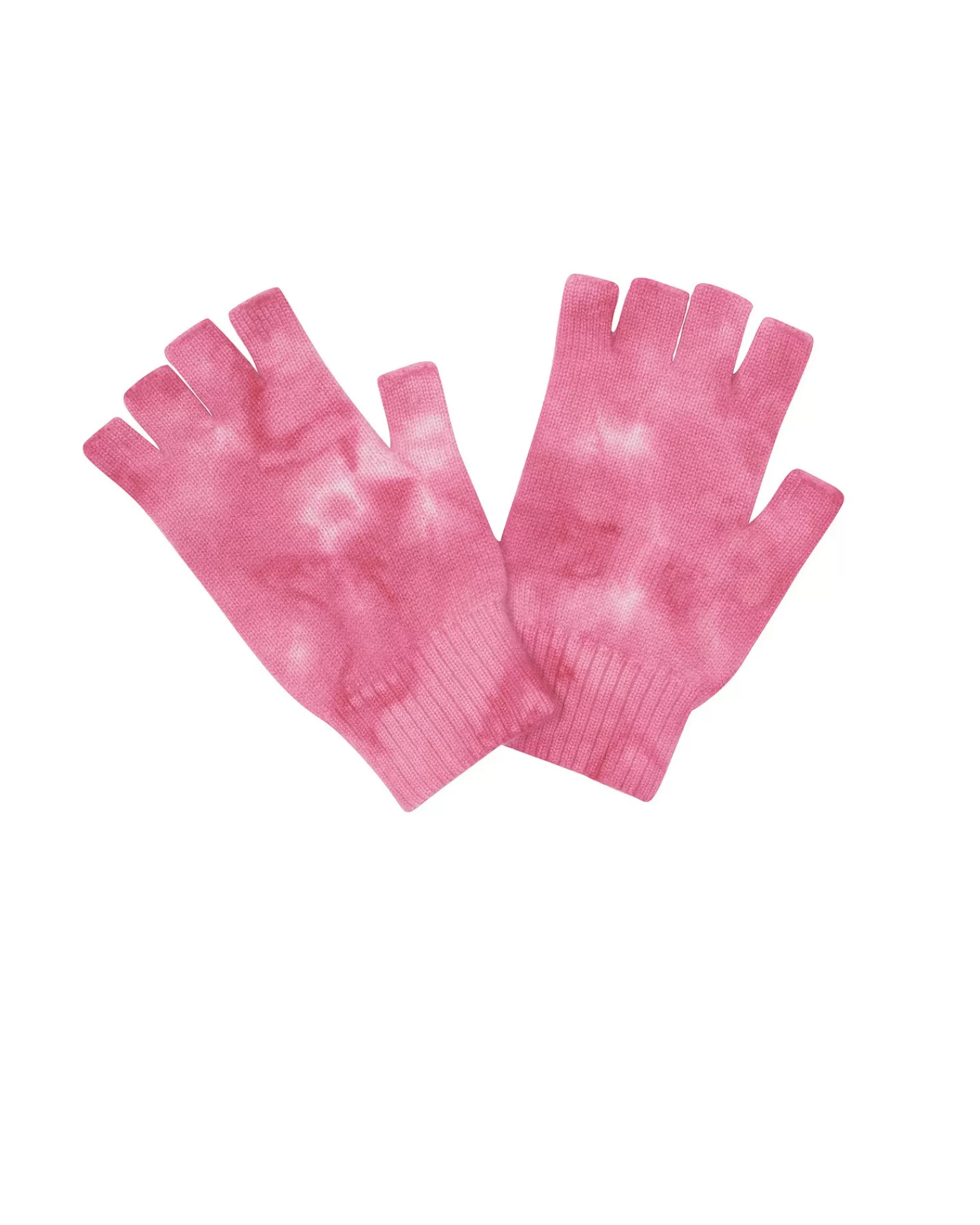 Kujten Gloves & Mittens>Bleached Short Cashmere Mittens Candy Pink