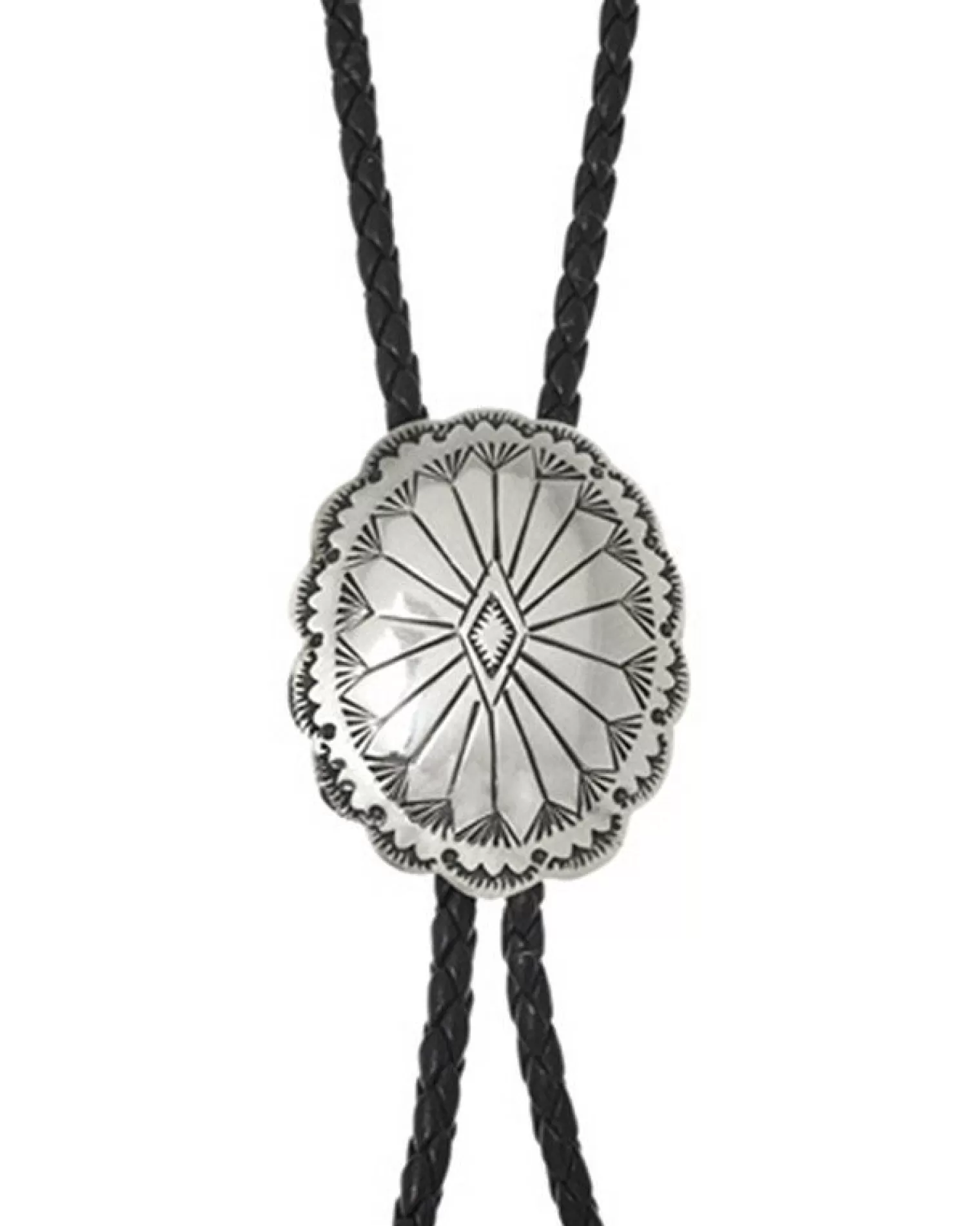 Kujten Jewelry>Bolo Tie In Sterling Silver 925/1000E With Leather Lace Argent