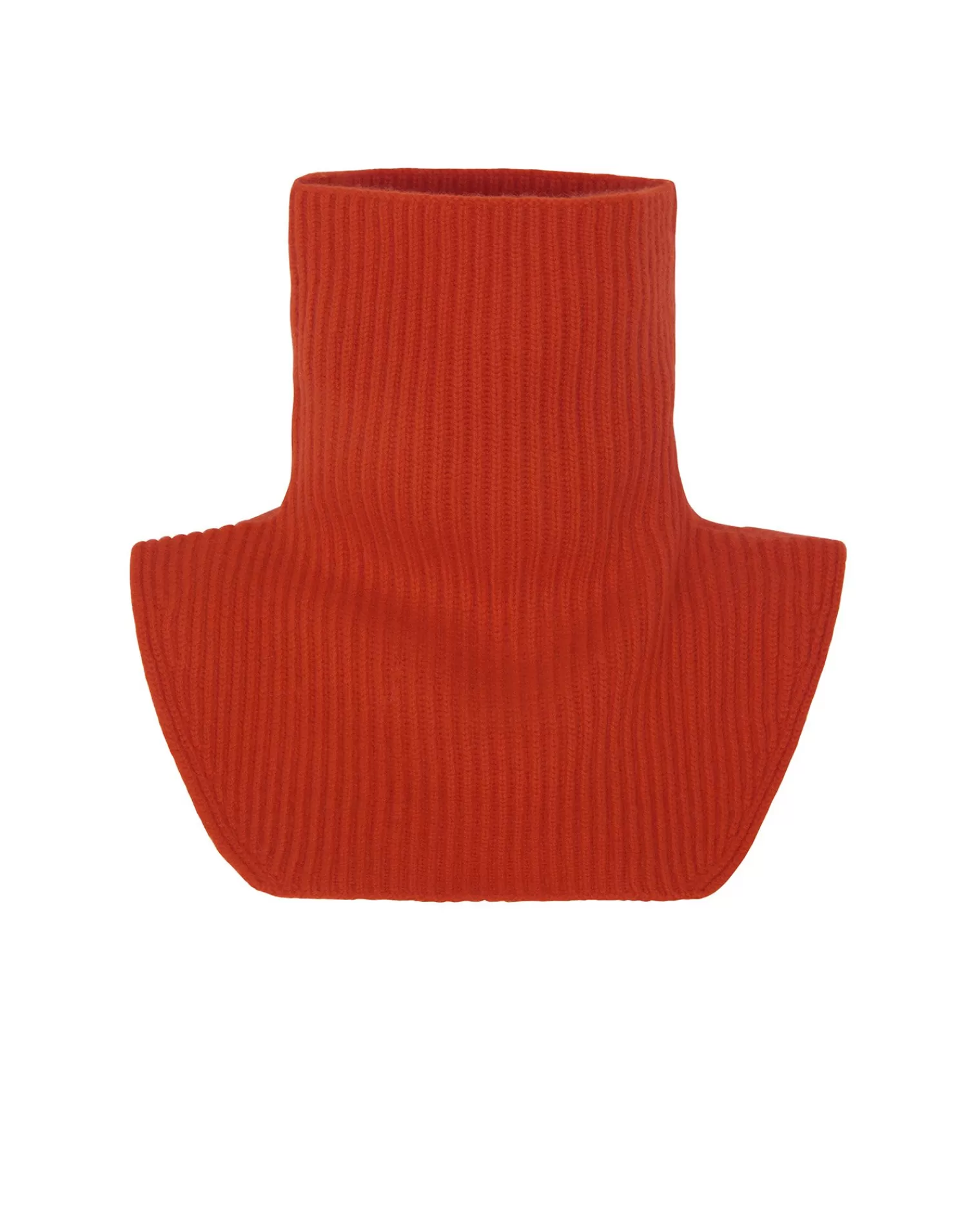 Kujten Scarves & Snoods>Cardigan Stitch Cashmere Snood, 6-Threads Orange Rosso