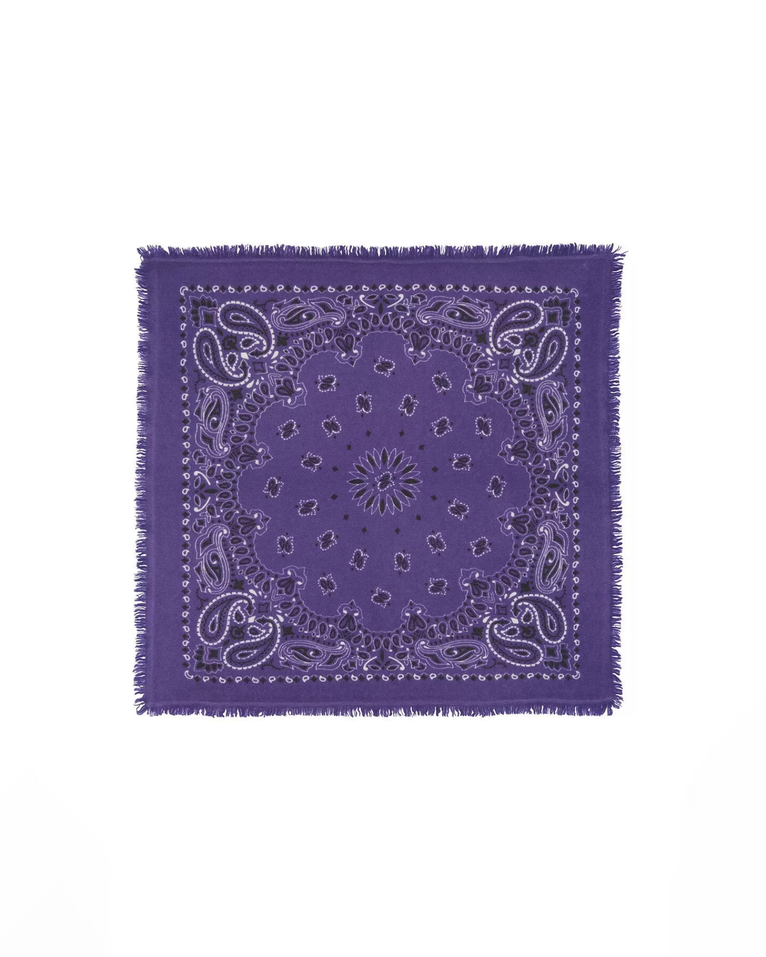 Kujten Scarves & Snoods>Cashmere Bandana, 2-Threads Deep Purple