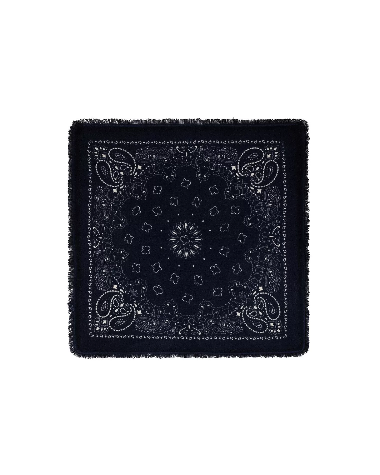 Kujten Scarves & Snoods>Cashmere Bandana, 2-Threads Bleu Marine Fonce