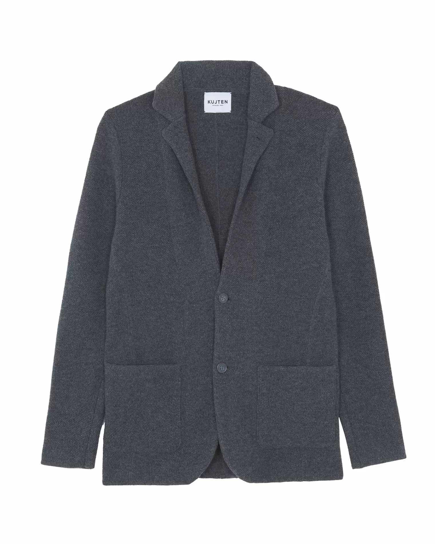 Kujten Jackets & Vests>Cashmere Blazer Jacket Gris Anthracite