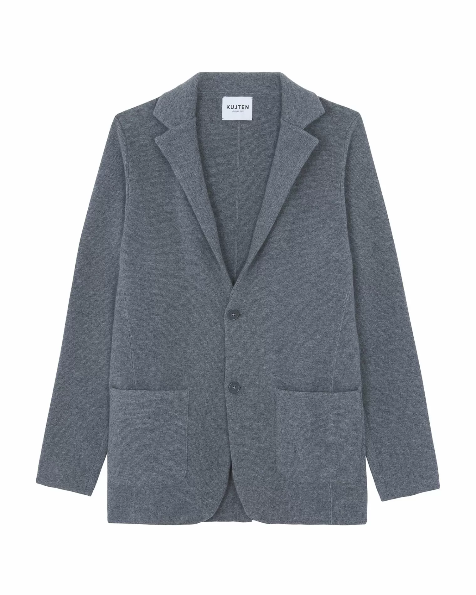 Kujten Jackets & Vests>Cashmere Blazer Jacket Gris Flanelle