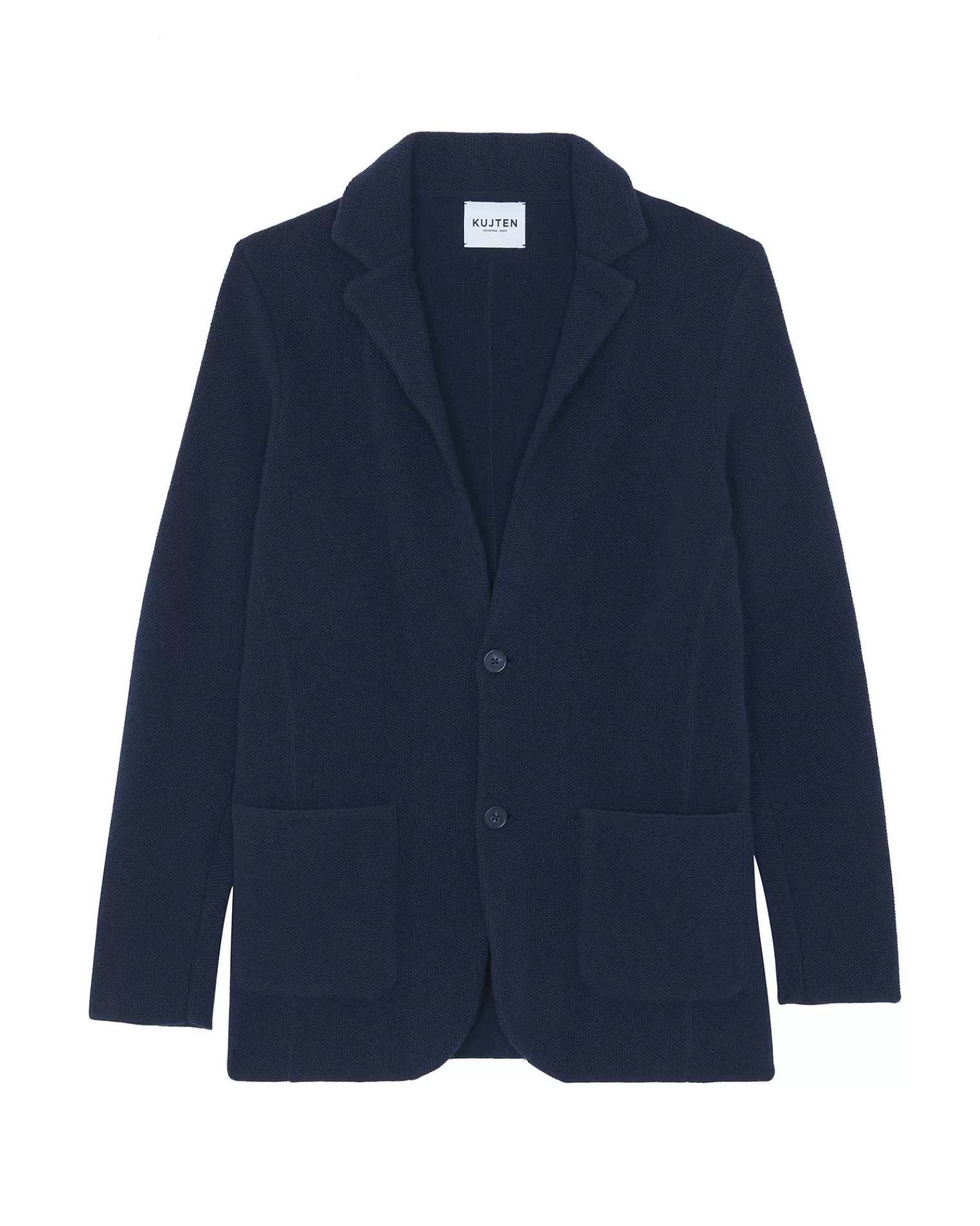 Kujten Jackets & Vests>Cashmere Blazer Jacket Bleu Marine Fonce