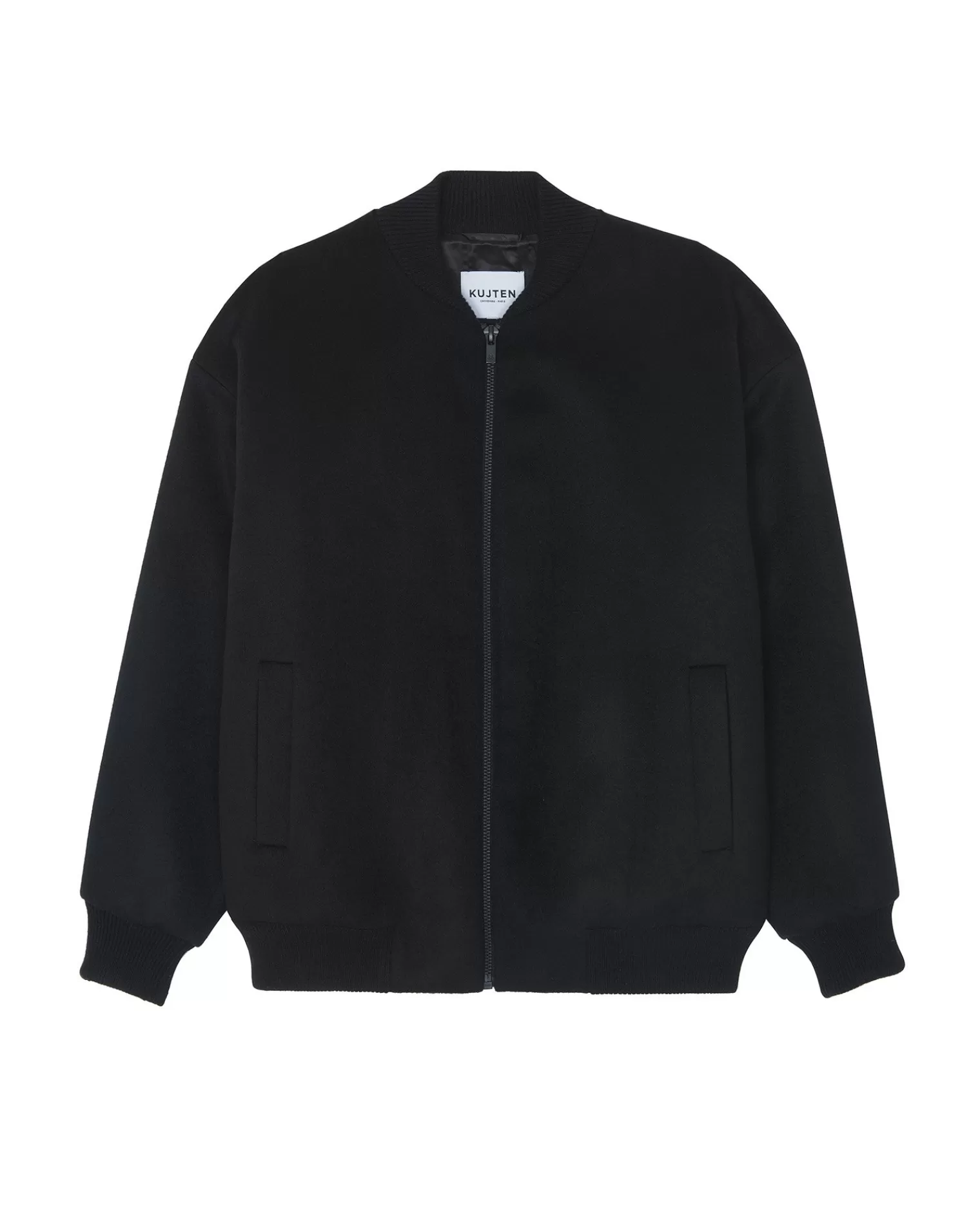 Kujten Jackets & Vests>Cashmere Bomber Jacket Noir