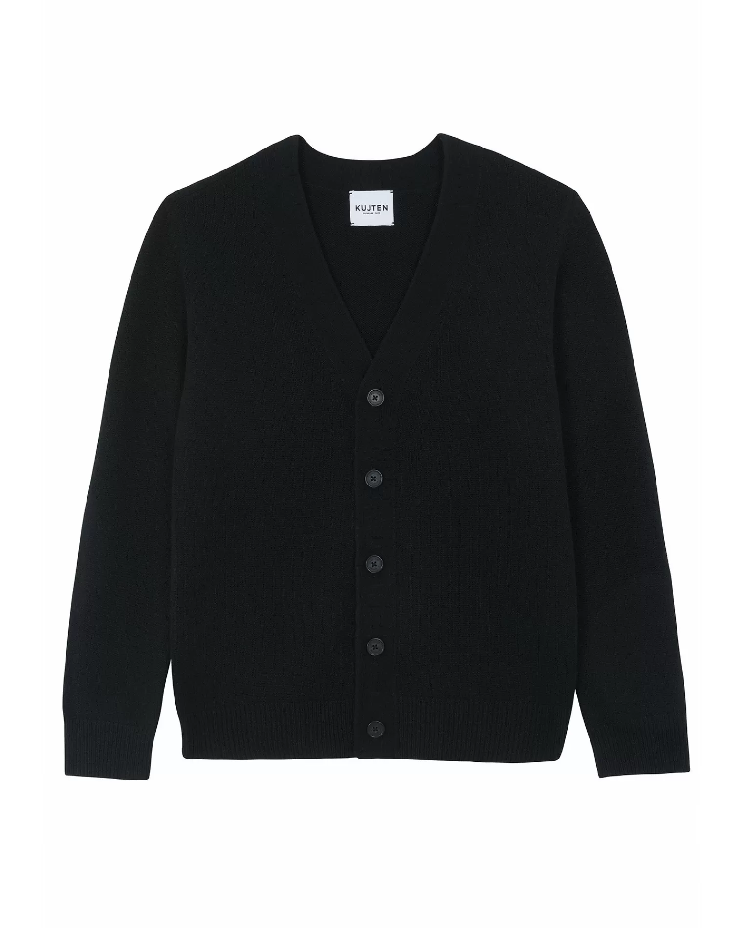 Kujten Jackets & Vests>Cashmere Cardigan Noir