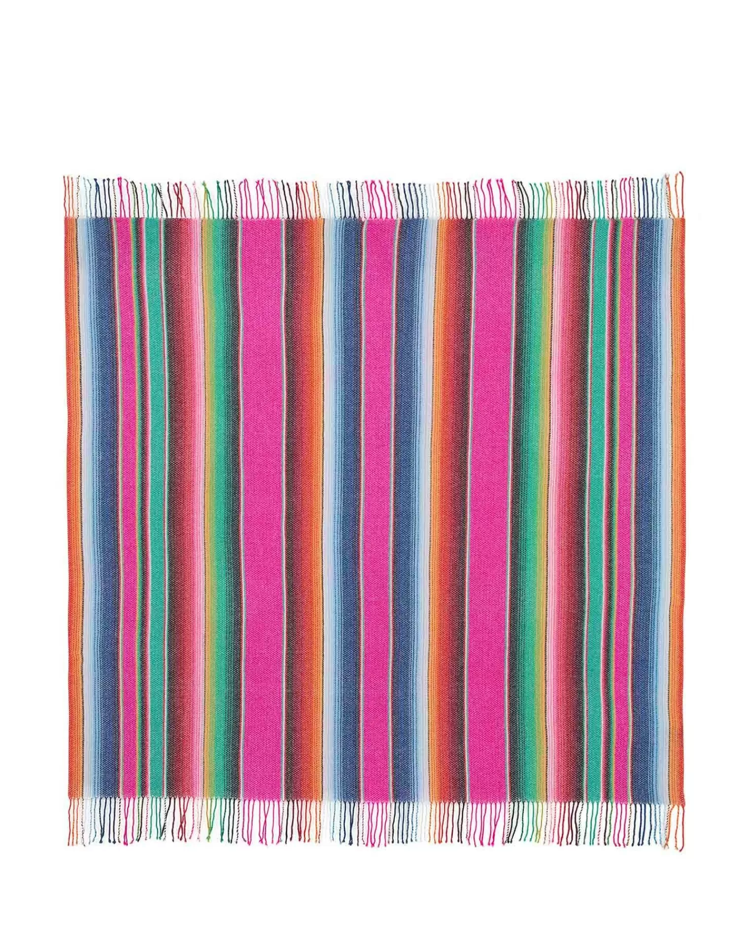 Kujten Bandanas>Cashmere Fringe Shawl Rose Magenta