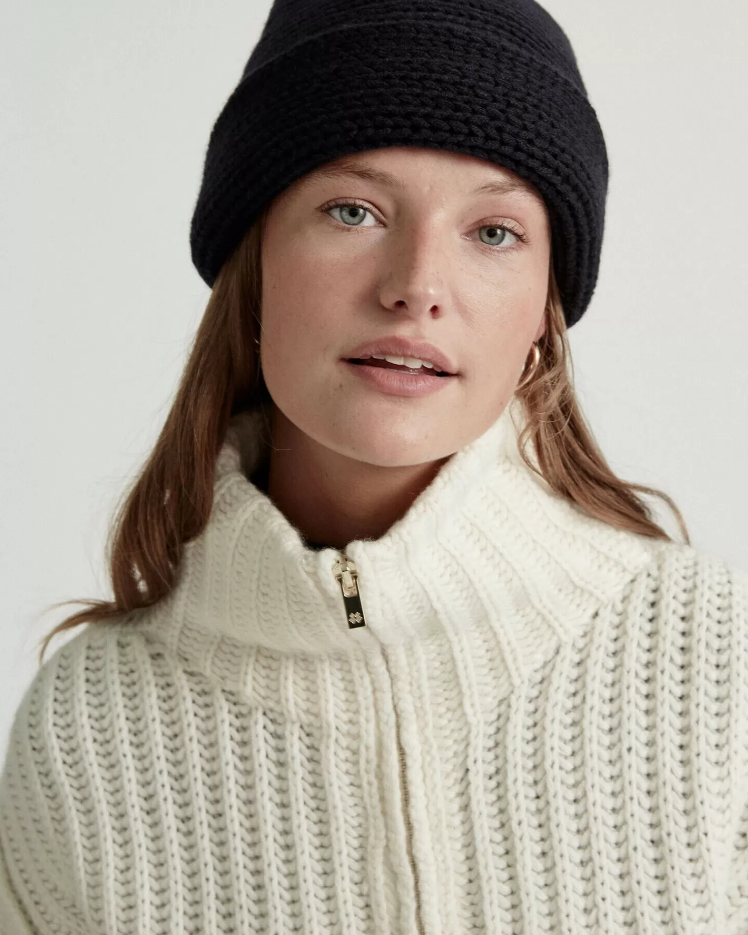 Kujten Hats & Headbands>Cashmere Hat, 12-Threads Bleu Marine Fonce