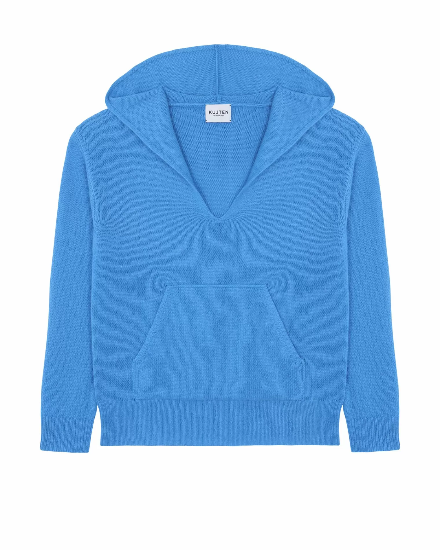 Kujten Hoodies>Cashmere Hoodie Bleu