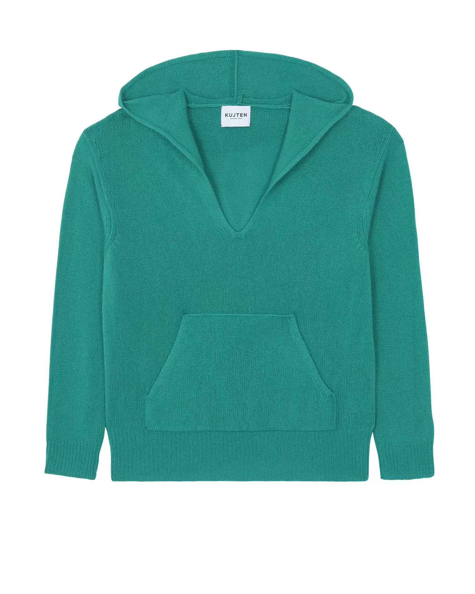 Kujten Hoodies>Cashmere Hoodie Vert Jade