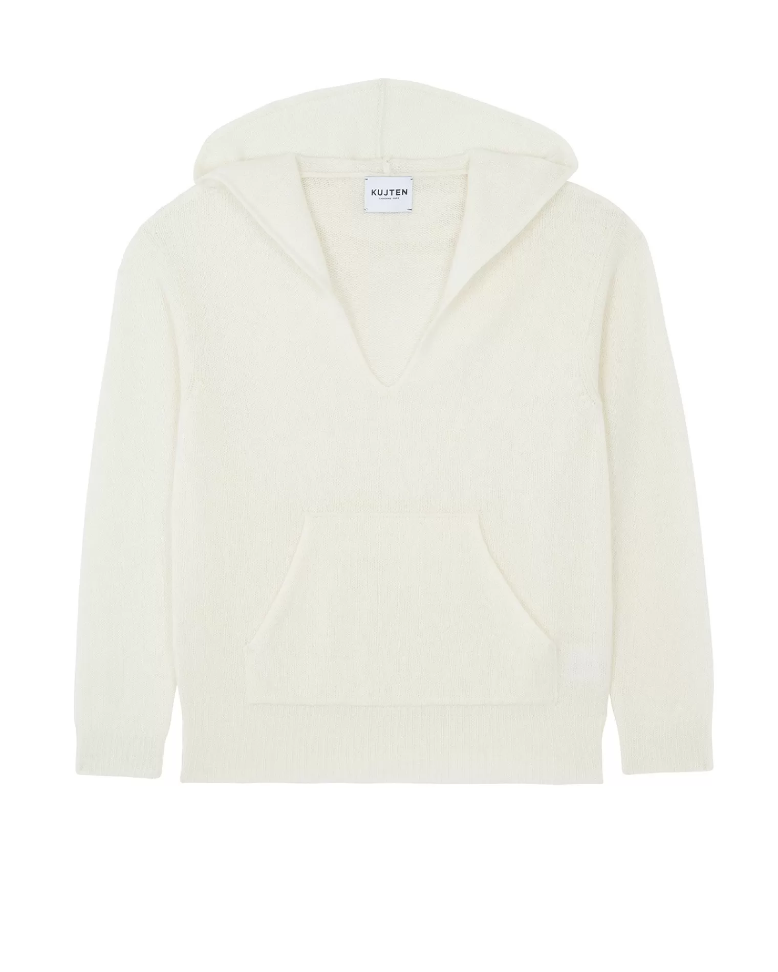 Kujten Hoodies>Cashmere Hoodie Blanc