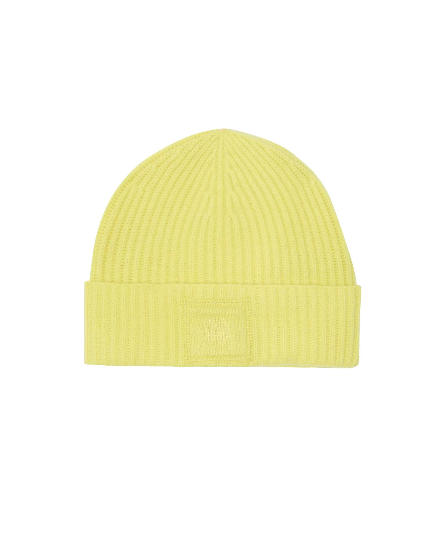 Kujten Hats & Headbands>Cashmere Logo Hat Jaune Fluo