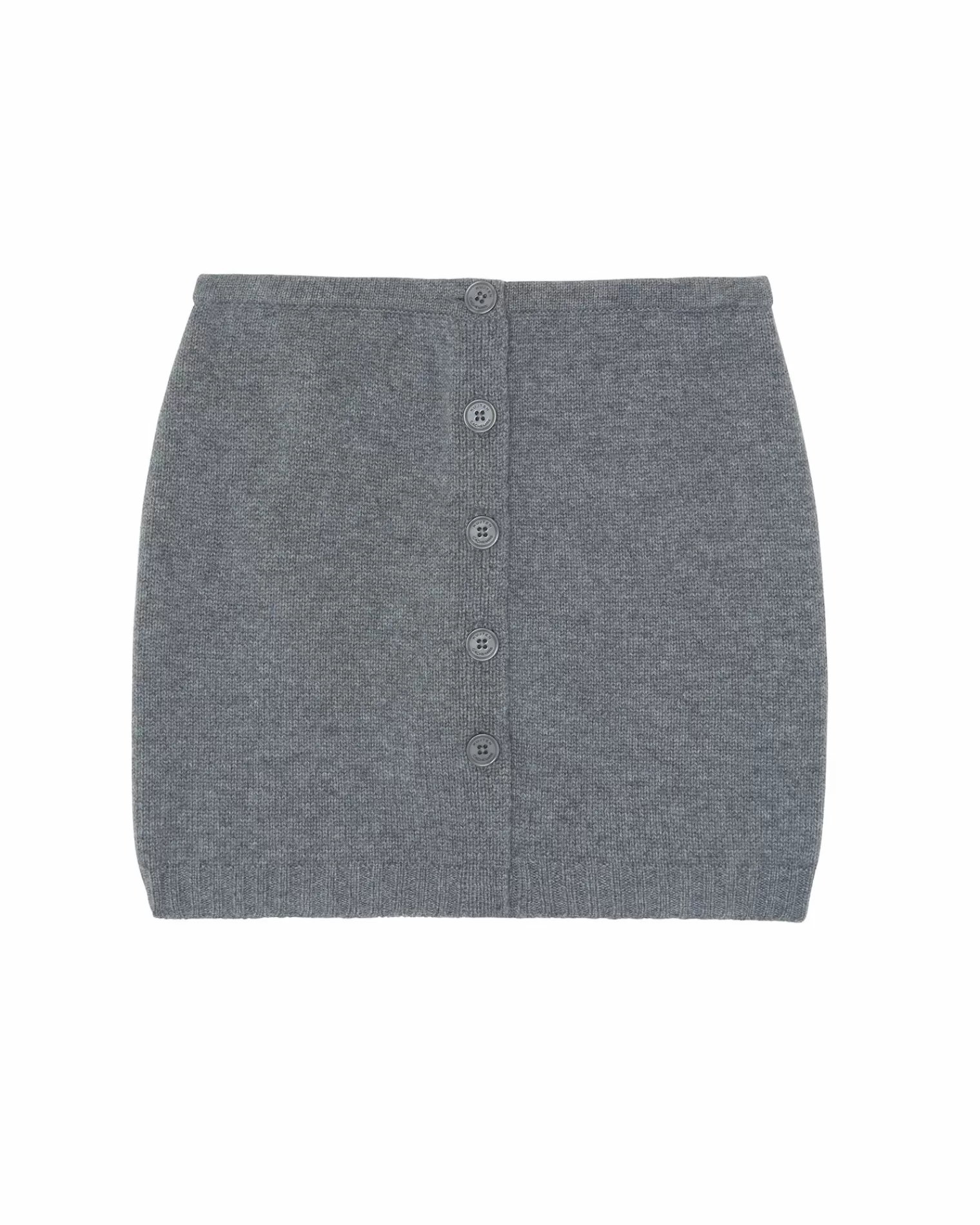 Kujten Dresses & Skirts>Cashmere Mini Skirt Gris Flanelle