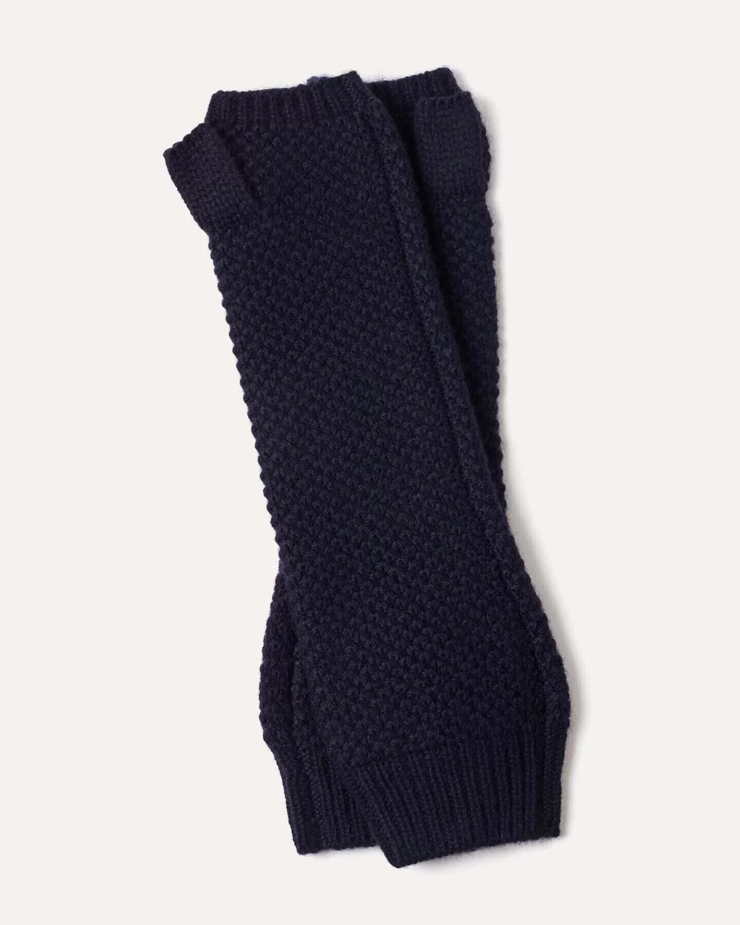 Kujten Gloves & Mittens>Cashmere Mittens Bleu Marine Fonce