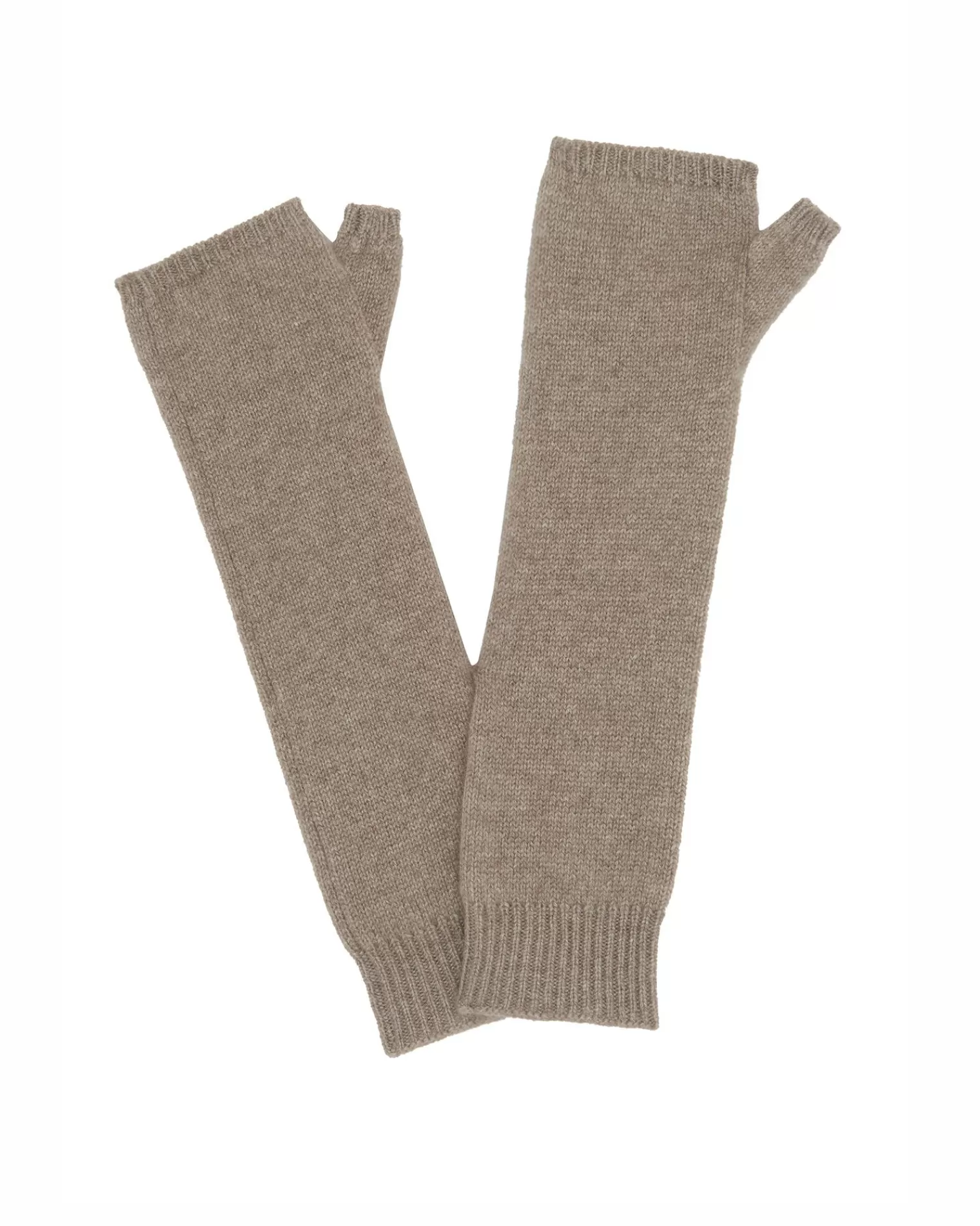 Kujten Gloves & Mittens>Cashmere Mittens, 4-Threads Beige Taupe