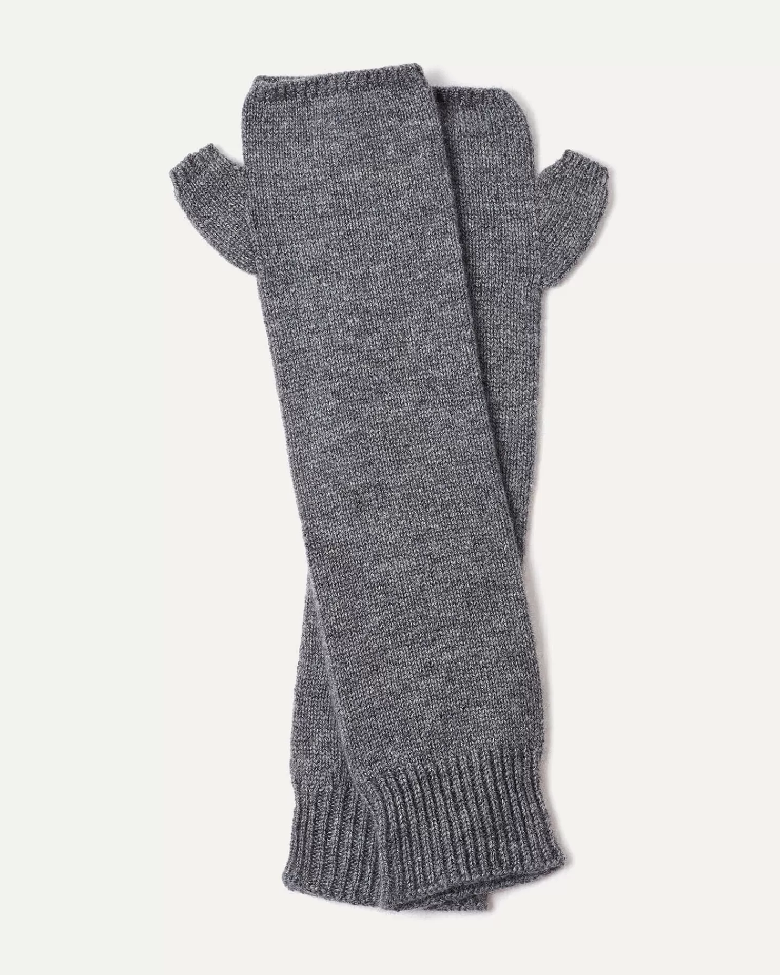 Kujten Gloves & Mittens>Cashmere Mittens, 4-Threads Gris Flanelle