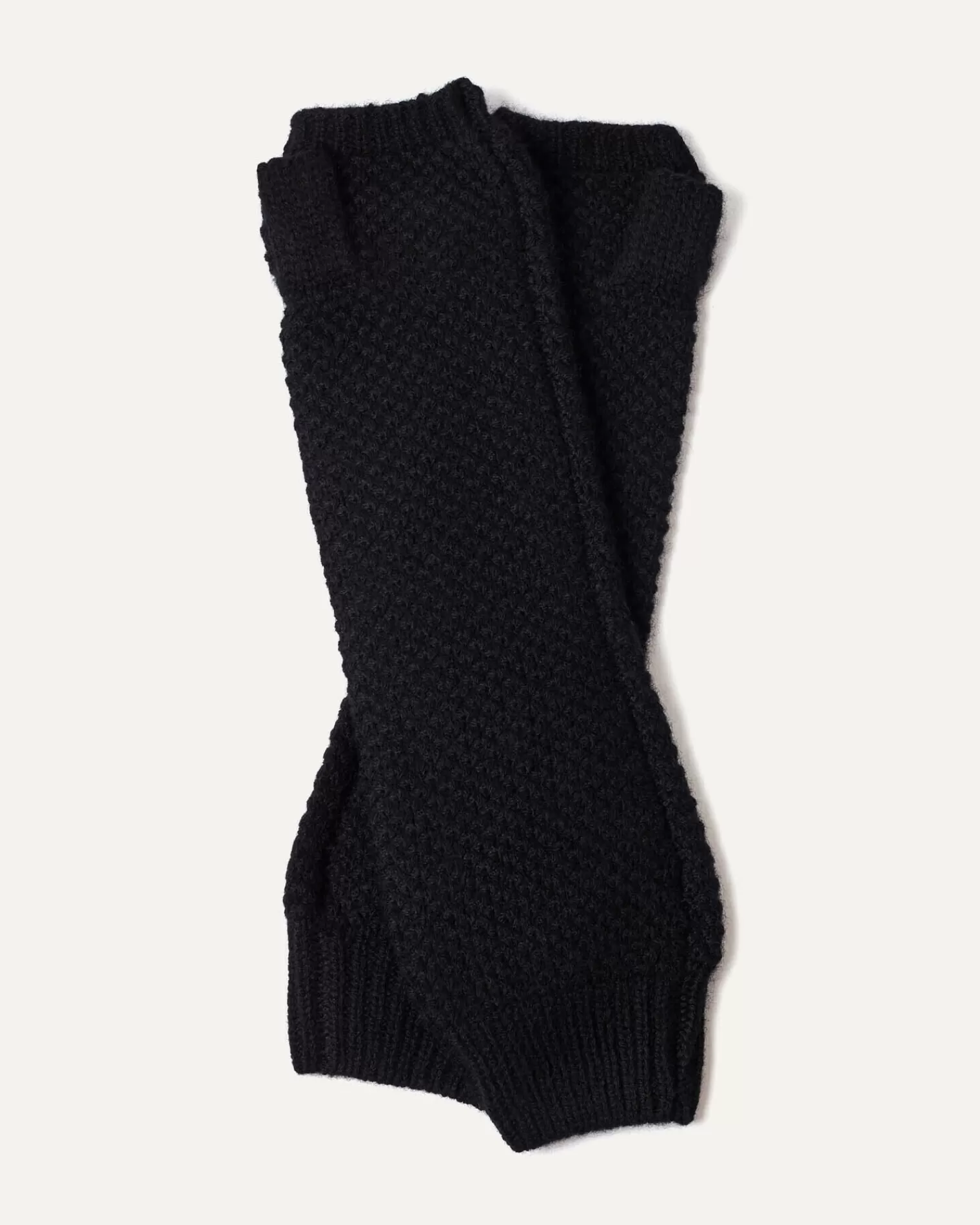 Kujten Gloves & Mittens>Cashmere Mittens, 6-Threads Noir