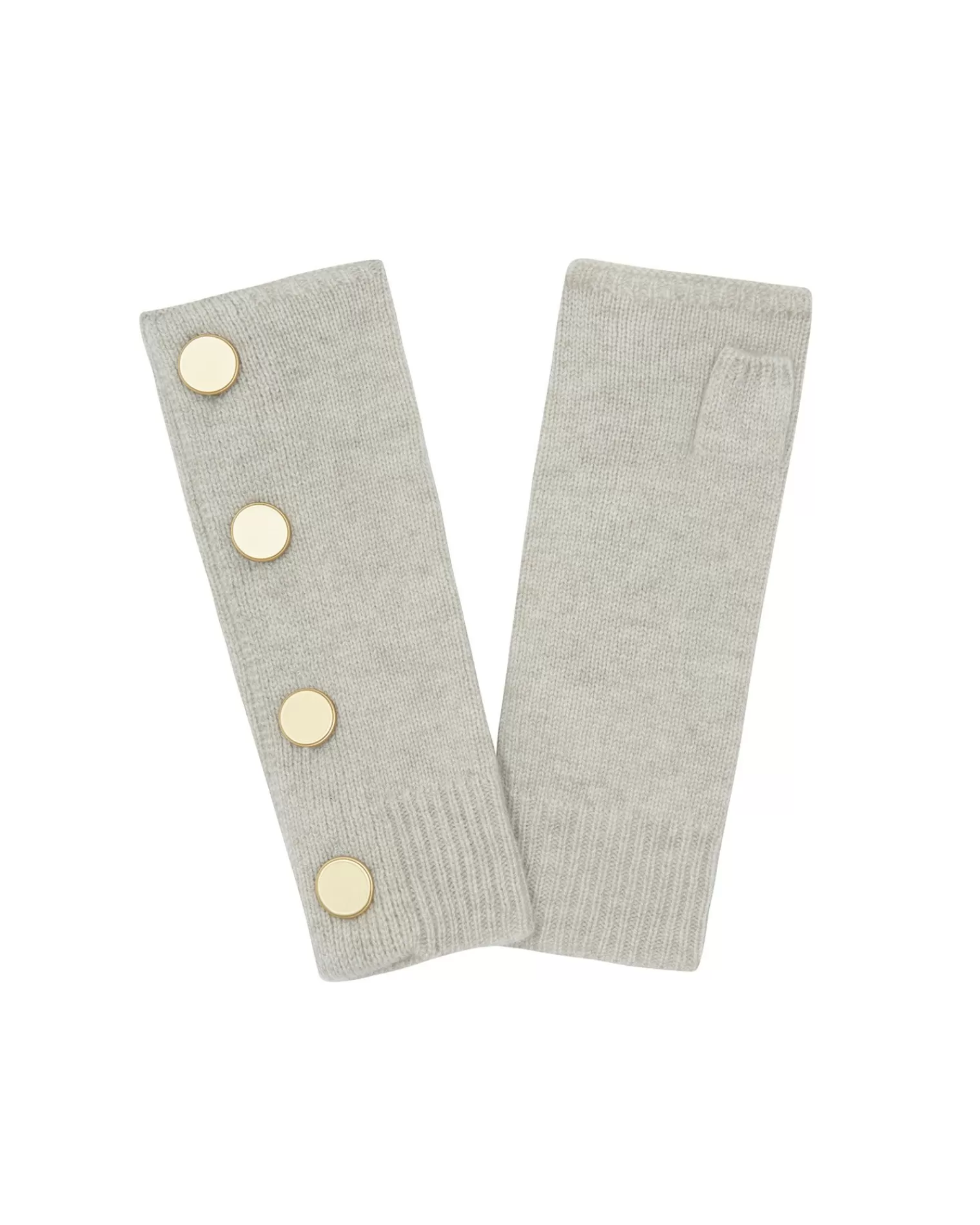 Kujten Gloves & Mittens>Cashmere Mittens With Buttons, 4-Threads Avoine