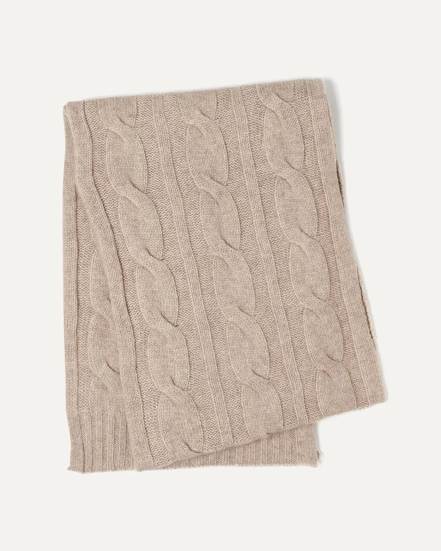 Kujten Scarves & Snoods>Cashmere Scarf Beige Chine