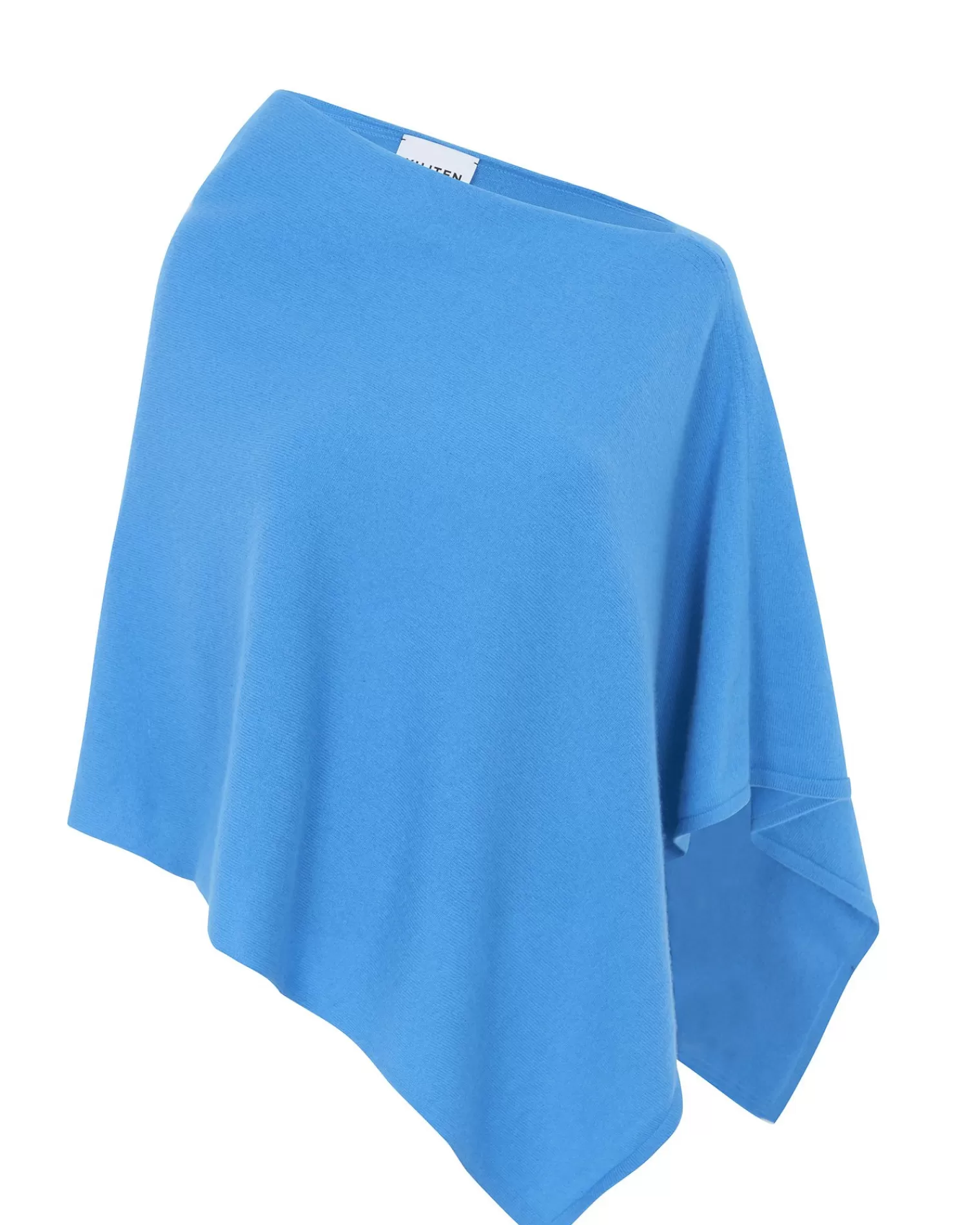 Kujten Capes & Ponchos>Cashmere Short Poncho Bleu