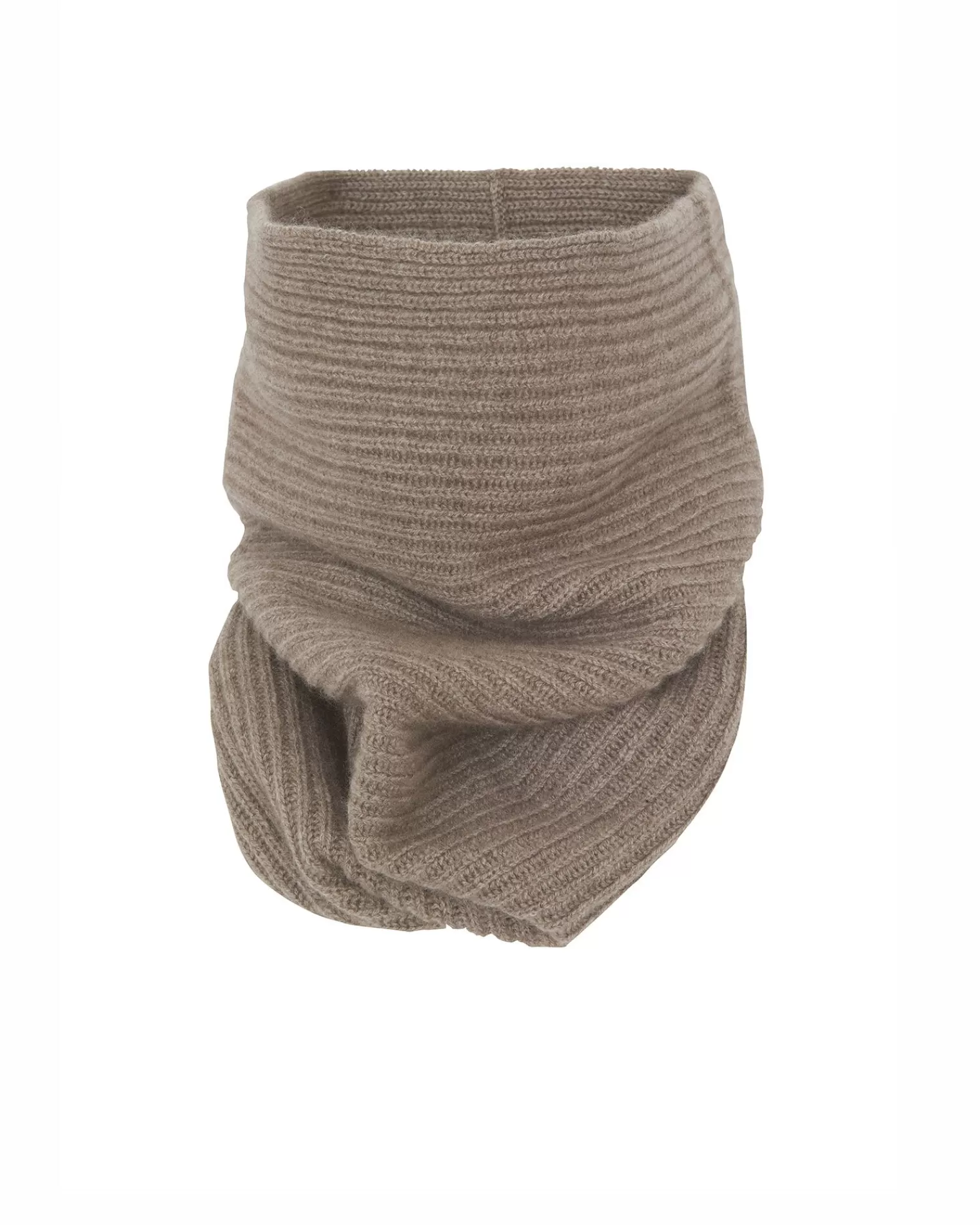 Kujten Scarves & Snoods>Cashmere Snood, 4-Threads Beige Taupe