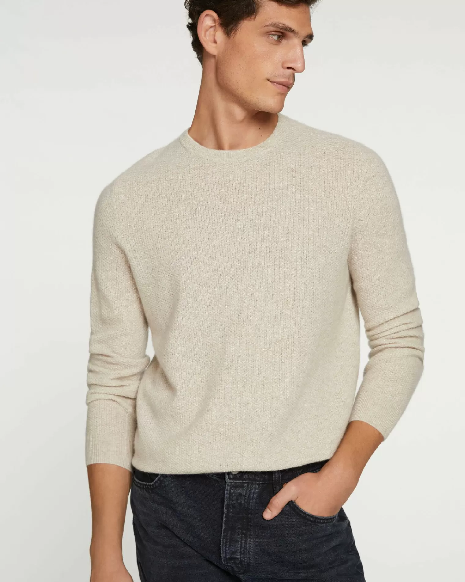 Kujten Sweaters & Sweatshirts>Cashmere Sweater Round Neck Long Sleeves Avoine