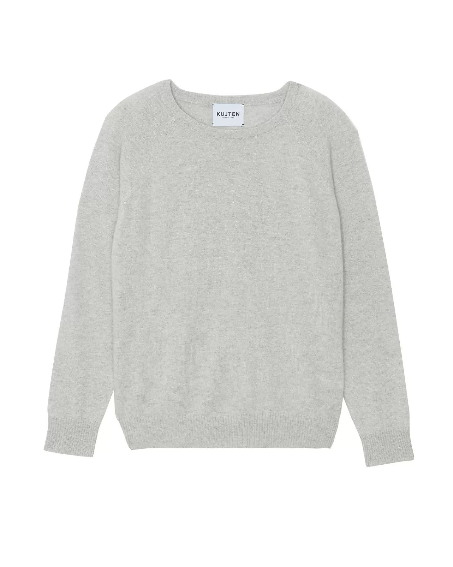 Kujten Sweaters & Sweatshirts>Cashmere Sweater Round Neck Long Sleeves Gris Bouleau