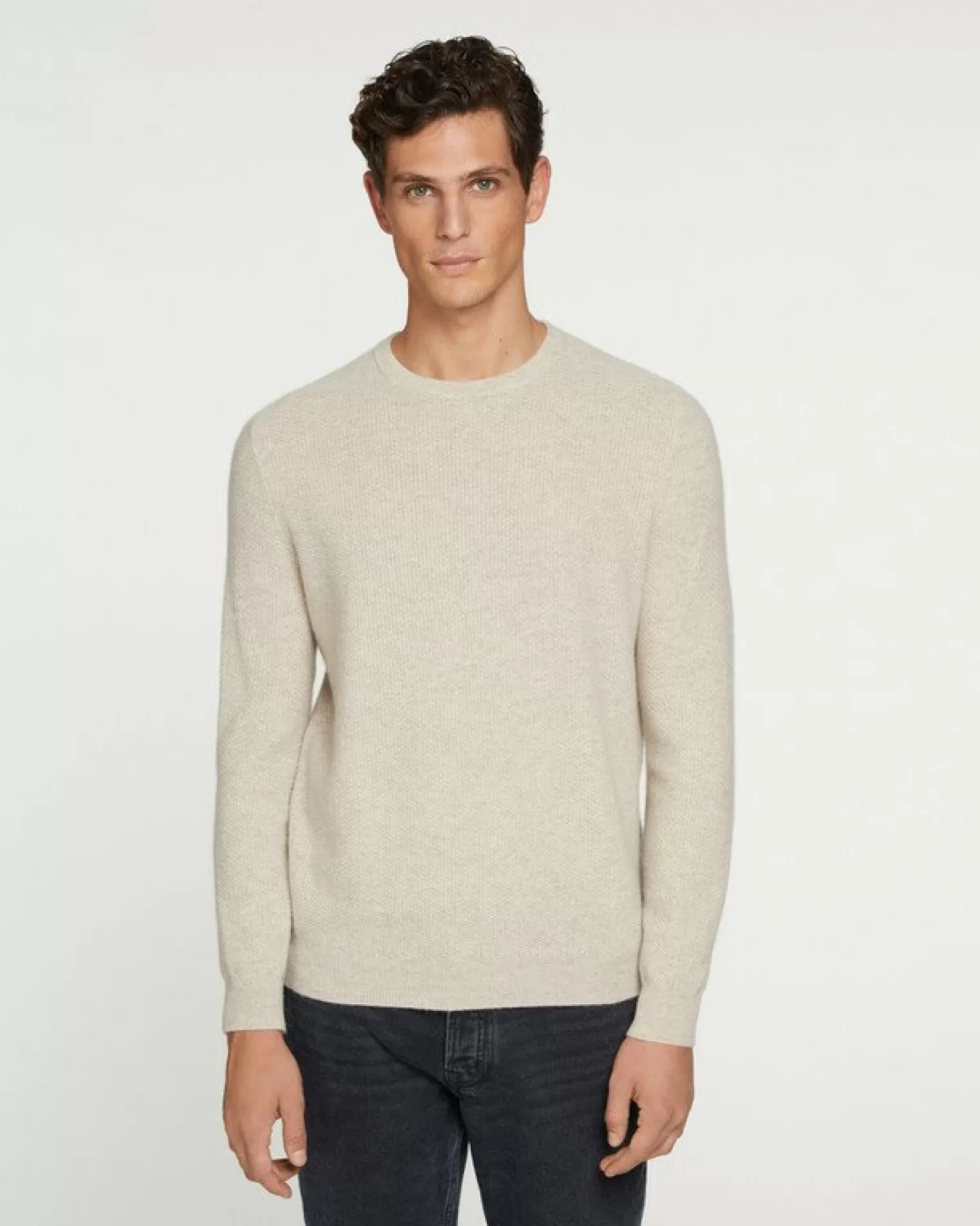 Kujten Sweaters & Sweatshirts>Cashmere Sweater Round Neck Long Sleeves Avoine