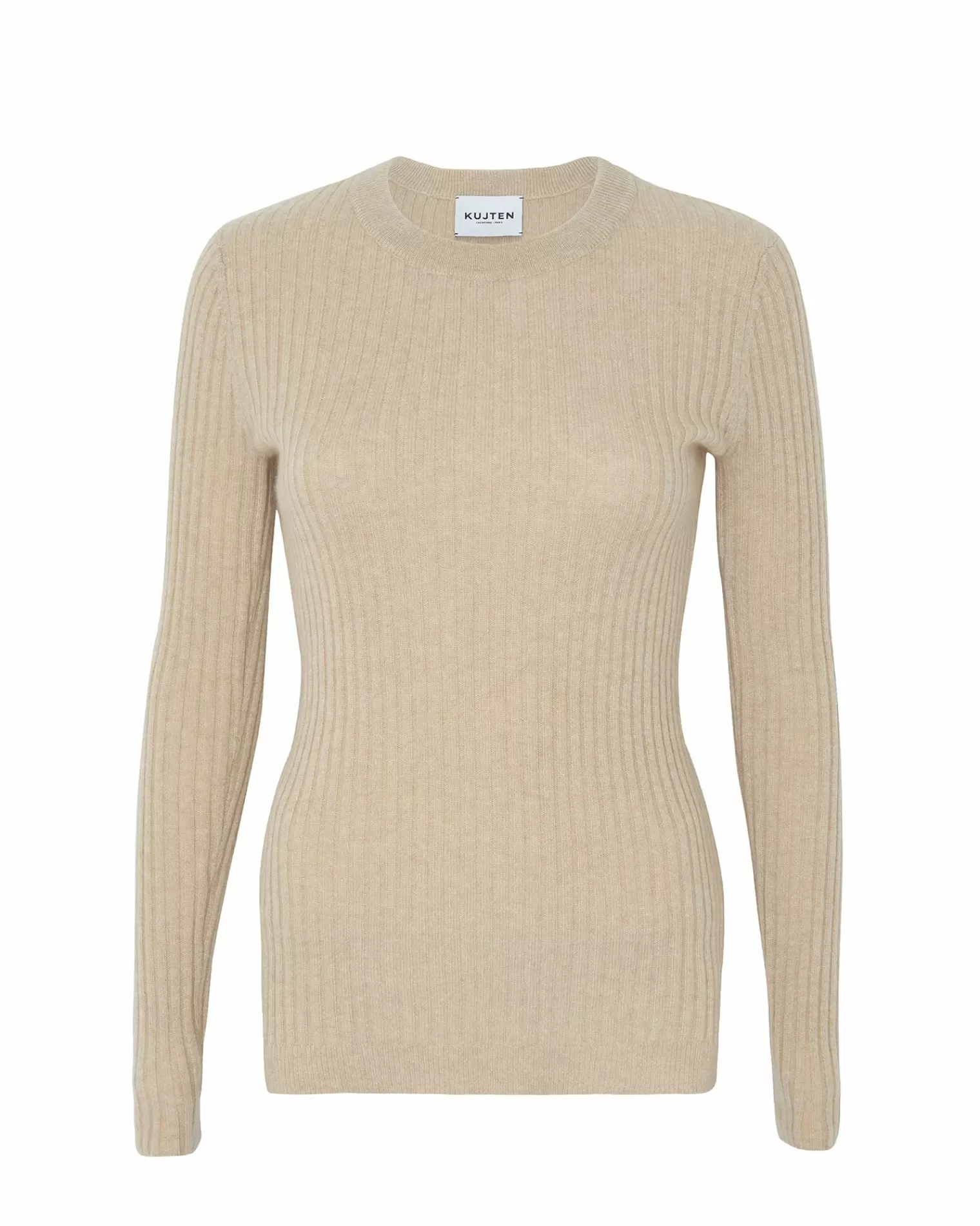 Kujten Sweaters & Sweatshirts>Cashmere Sweater Round Neck Long Sleeves, 2-Threads Organique