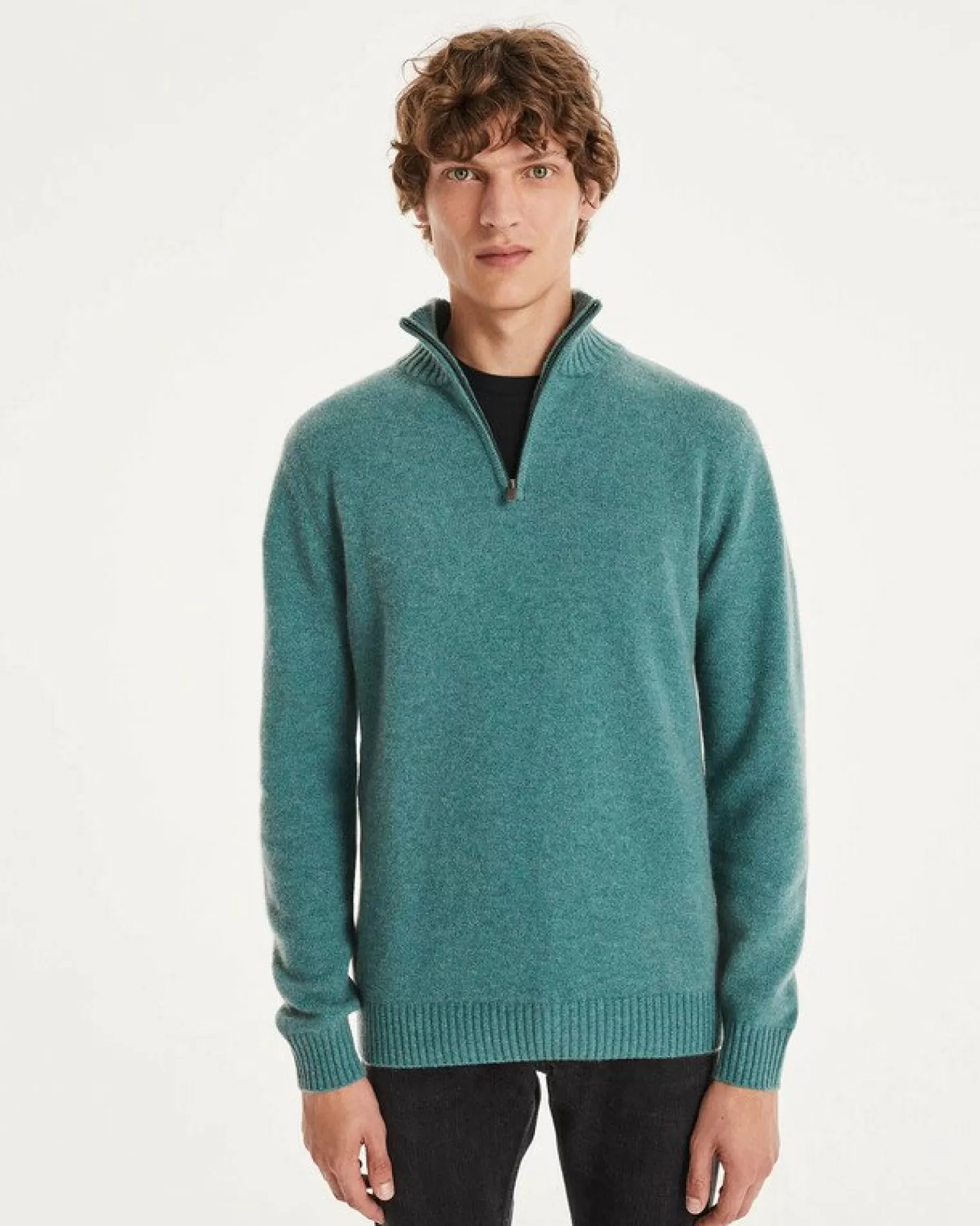 Kujten Sweaters & Sweatshirts>Cashmere Turtleneck Sweater Vert Chine