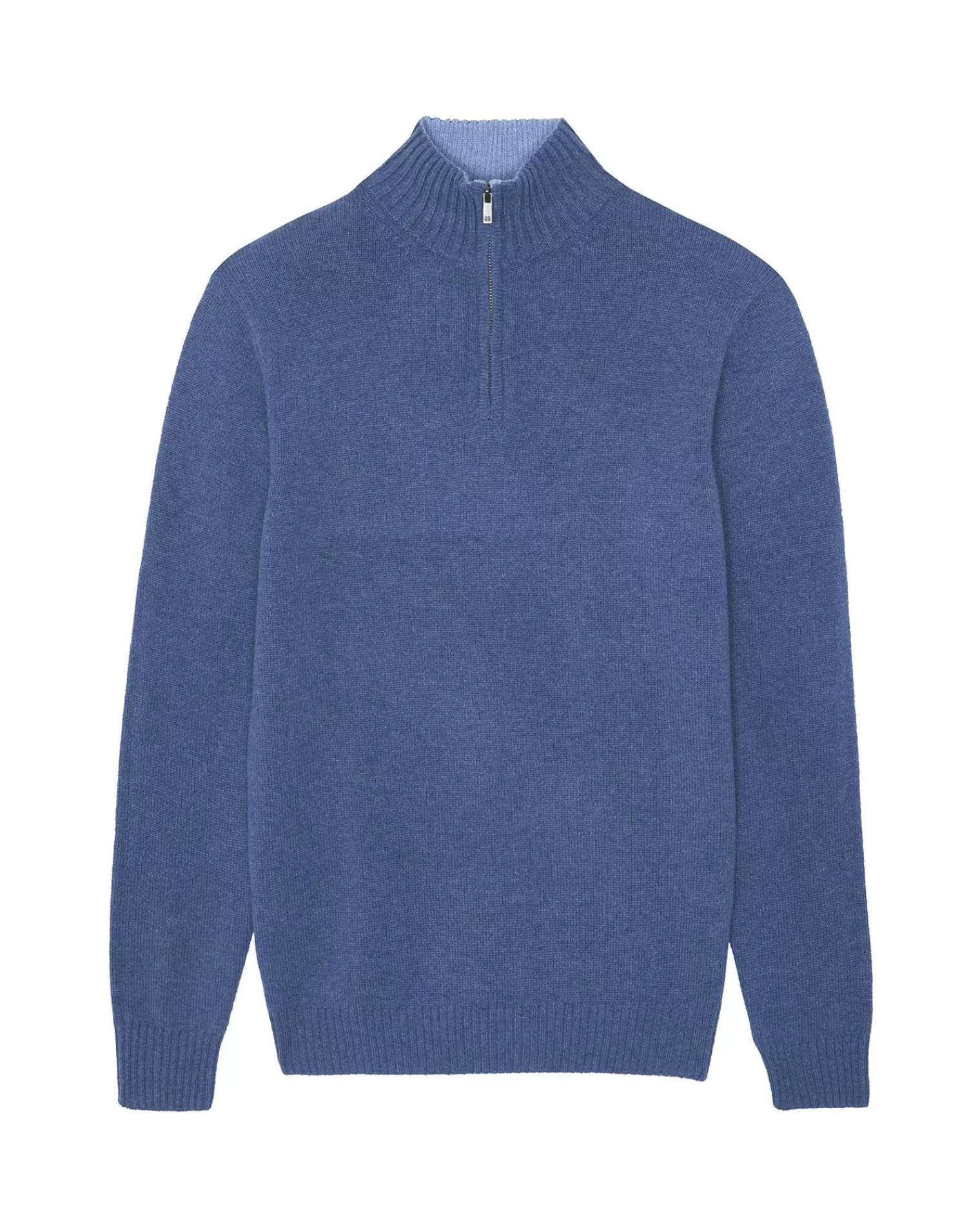 Kujten Sweaters & Sweatshirts>Cashmere Turtleneck Sweater, 4-Threads Bleu Denim