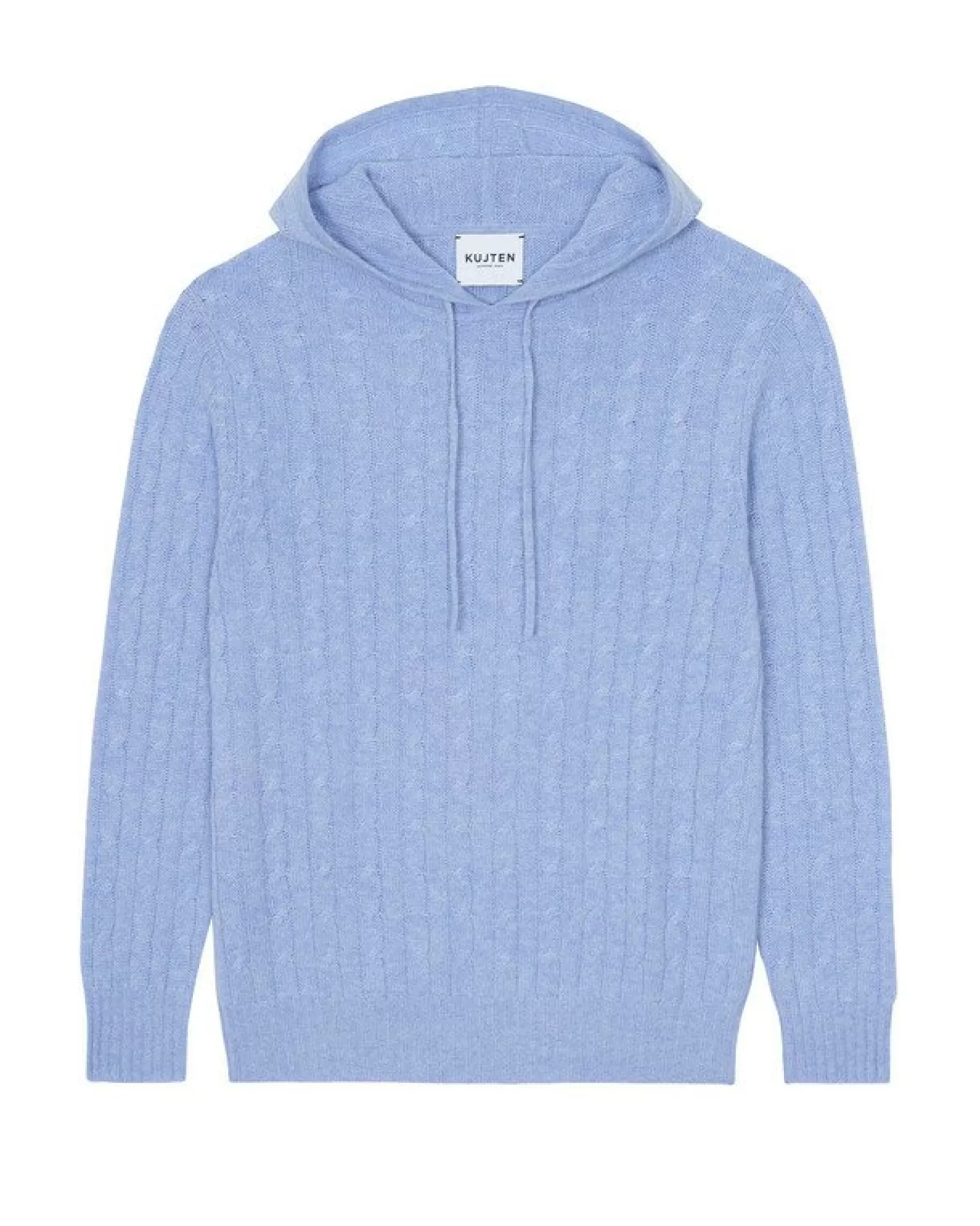 Kujten Hoodies>Cashmere Twisted Hoodie Bleu Jeans