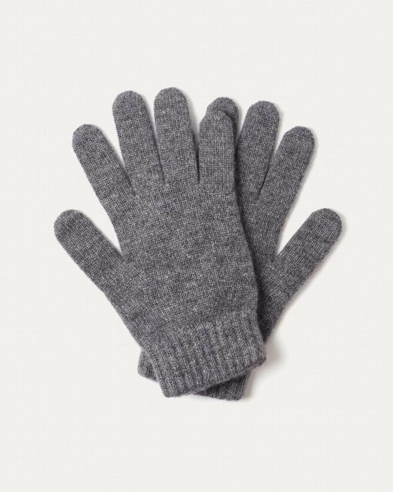 Kujten Gloves & Mittens>Colored Plain Cashmere Gloves, 8-Threads Gris Flanelle