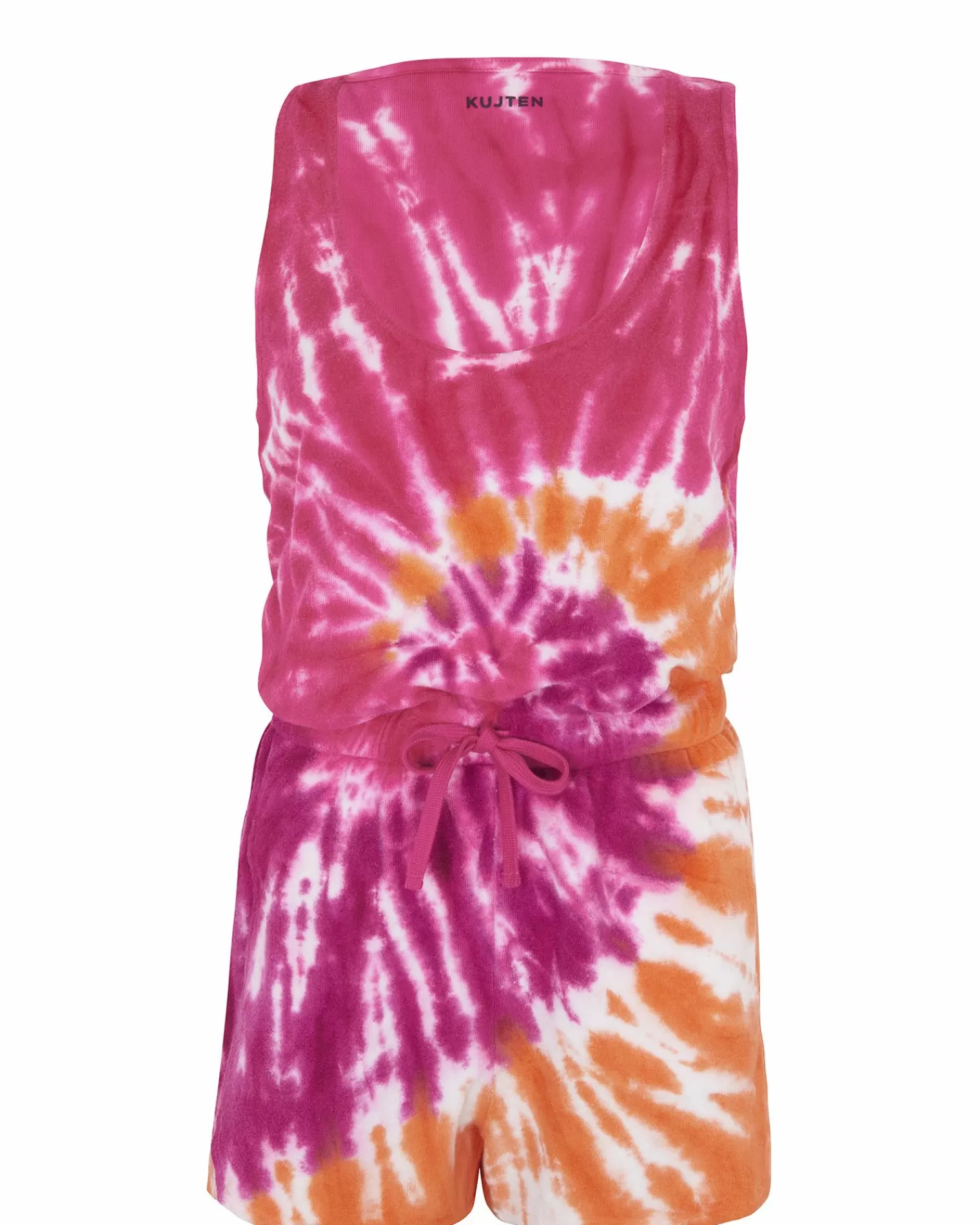 Kujten Pants & Shorts>Cotton Tie & Dye Jumpsuit Rose Neon