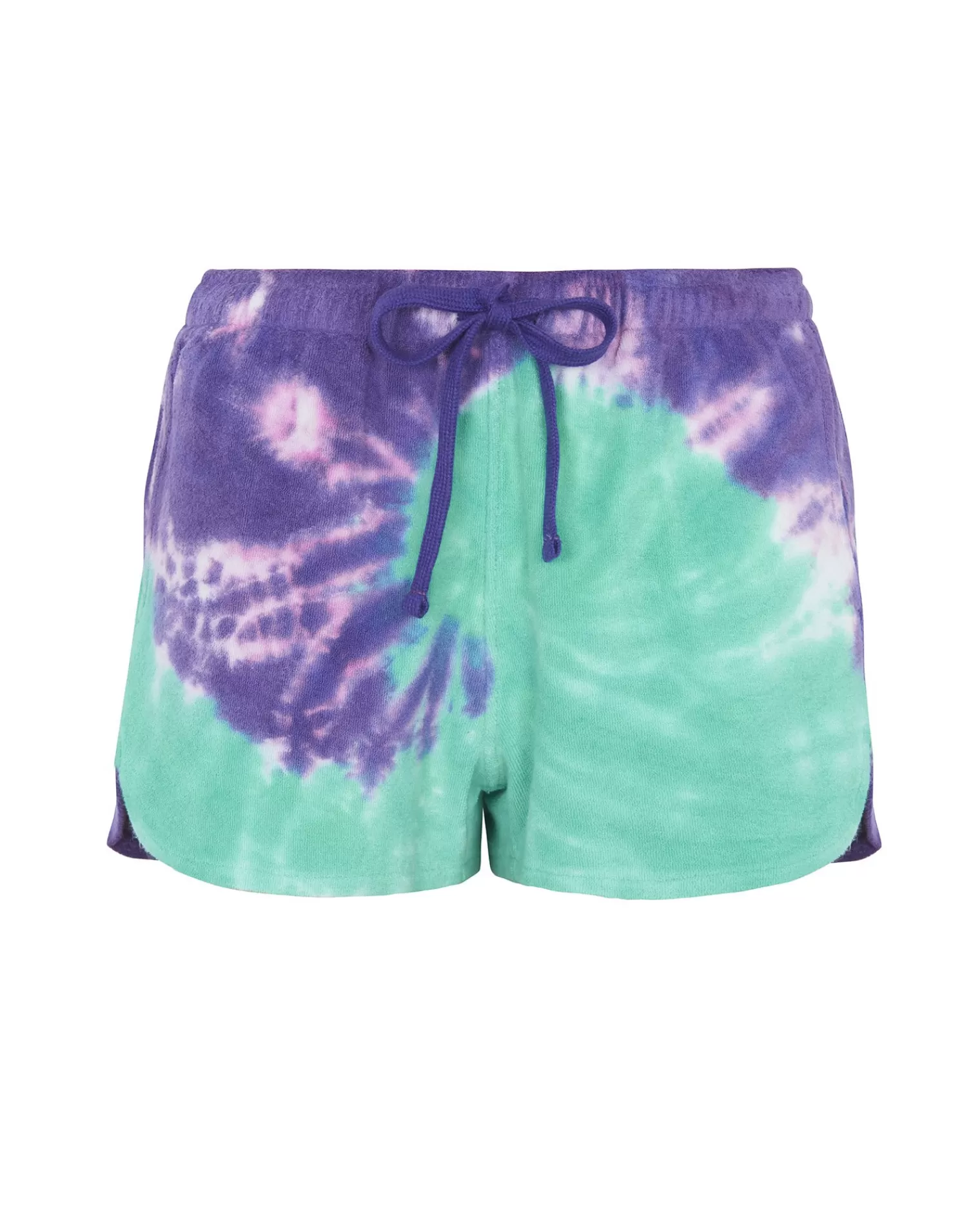 Kujten Pants & Shorts>Cotton Tie & Dye Shorts Deep Purple