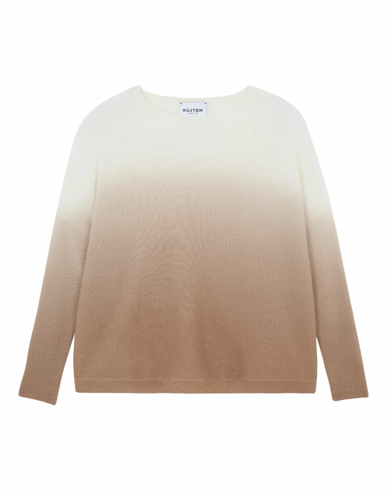 Kujten Sweaters & Sweatshirts>Dip Dye Oversized Cashmere Sweater, 2-Threads Camelo