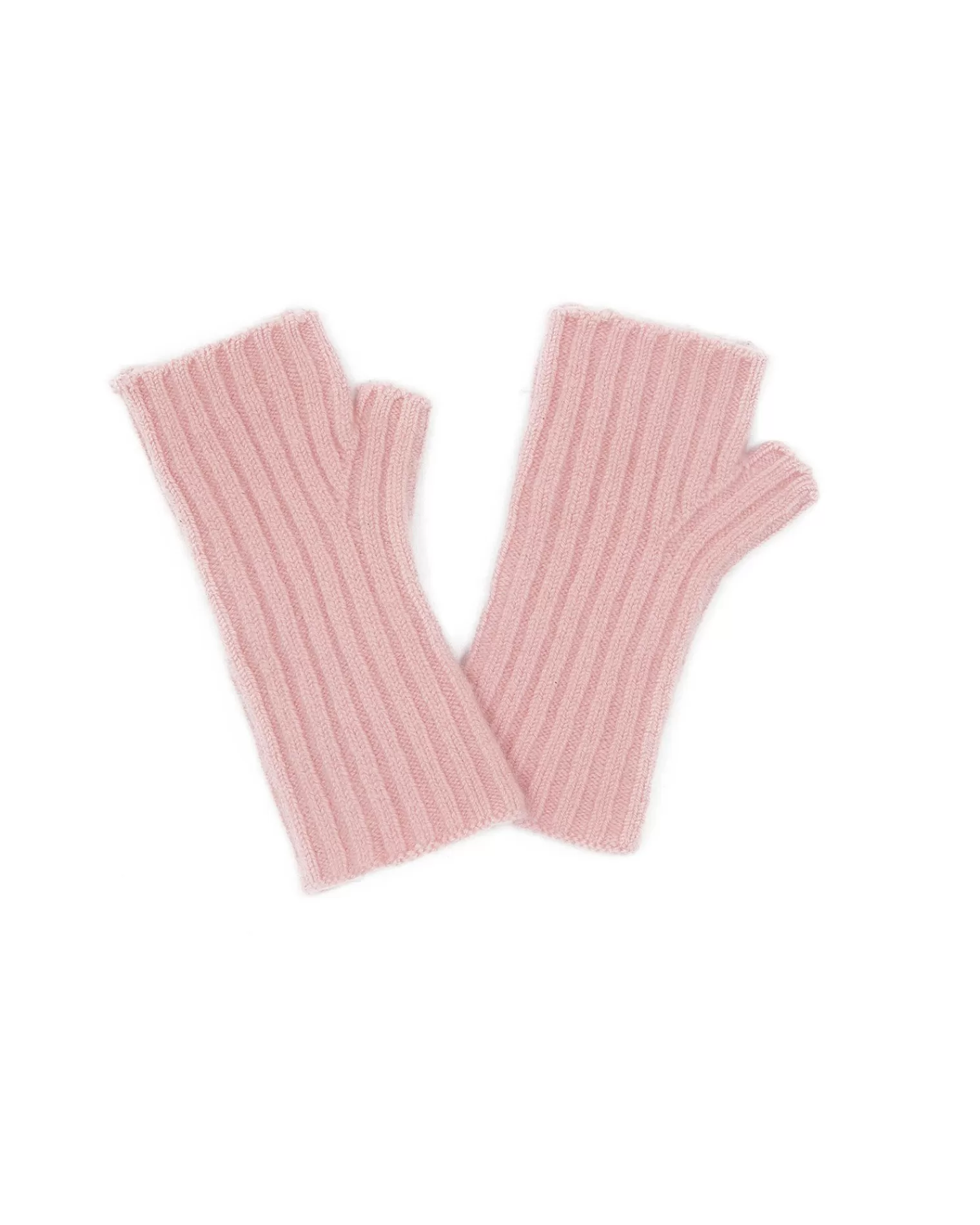 Kujten Gloves & Mittens>Flat Rib Cashmere Mittens, 2-Threads Kaki Vert