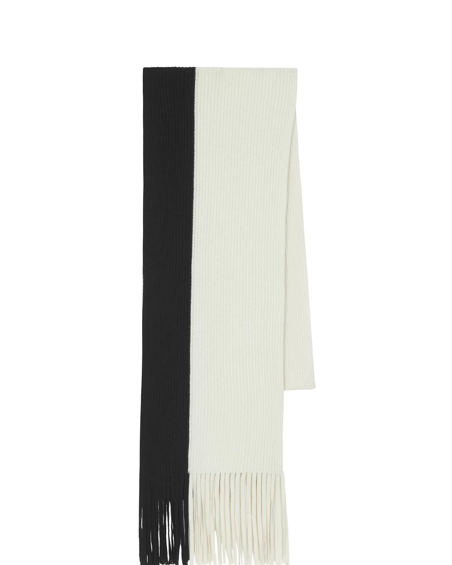 Kujten Scarves & Snoods>Fringed Long Scarf Blanc Vintage